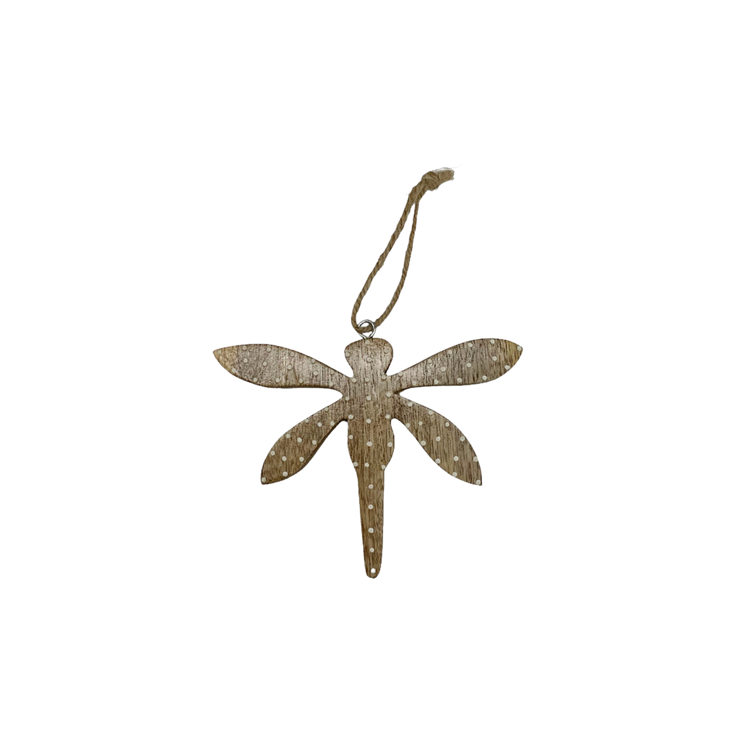 Polka Dot Wooden Hanging Dragonfly 15cm Gift