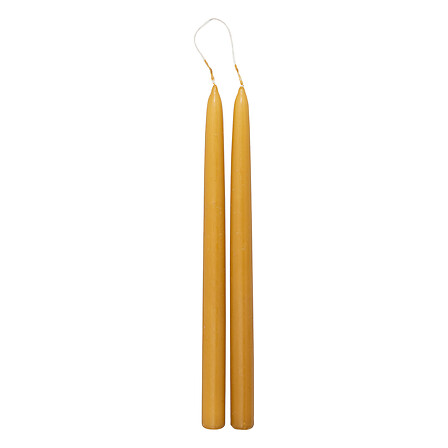 Set Of 2 Hugo Yellow Tapered Candle H30 Gift
