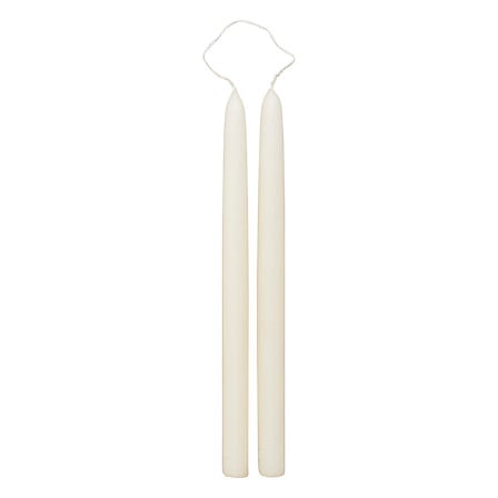 Set Of 2 Hugo Ivory Tapered Candle H30 Gift