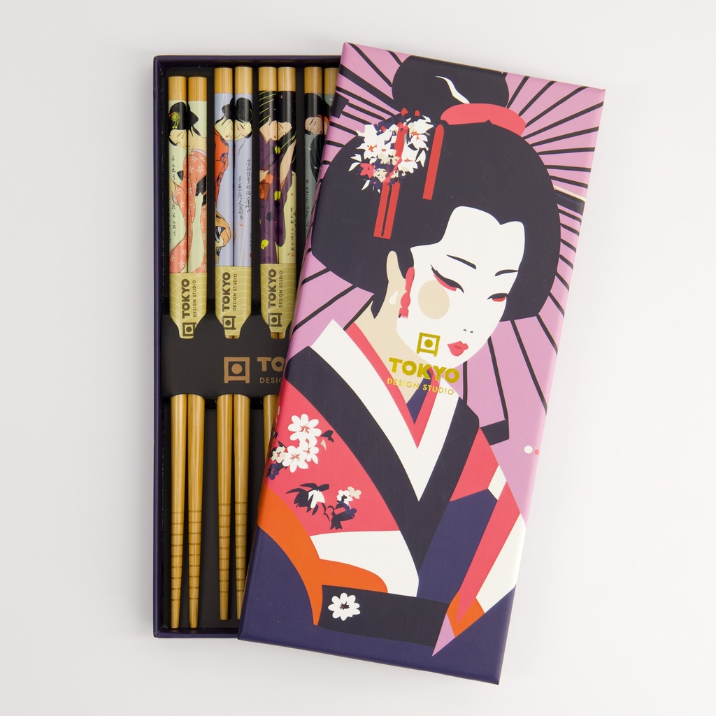 Chopstick Giftset/5 Geisha Djb5-56 22215 1/100 Gift