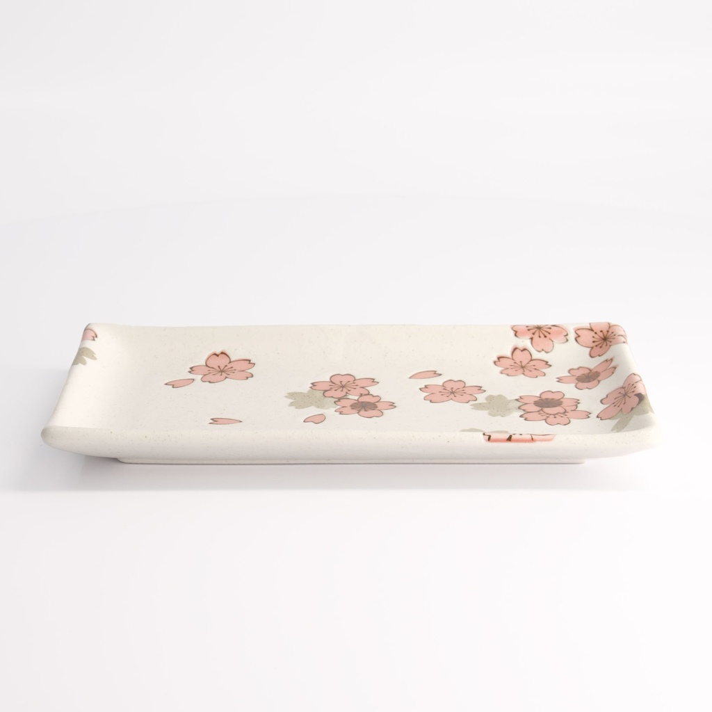 Sakura Plate 22.5x12.7cm White 21349 6/48 Gift