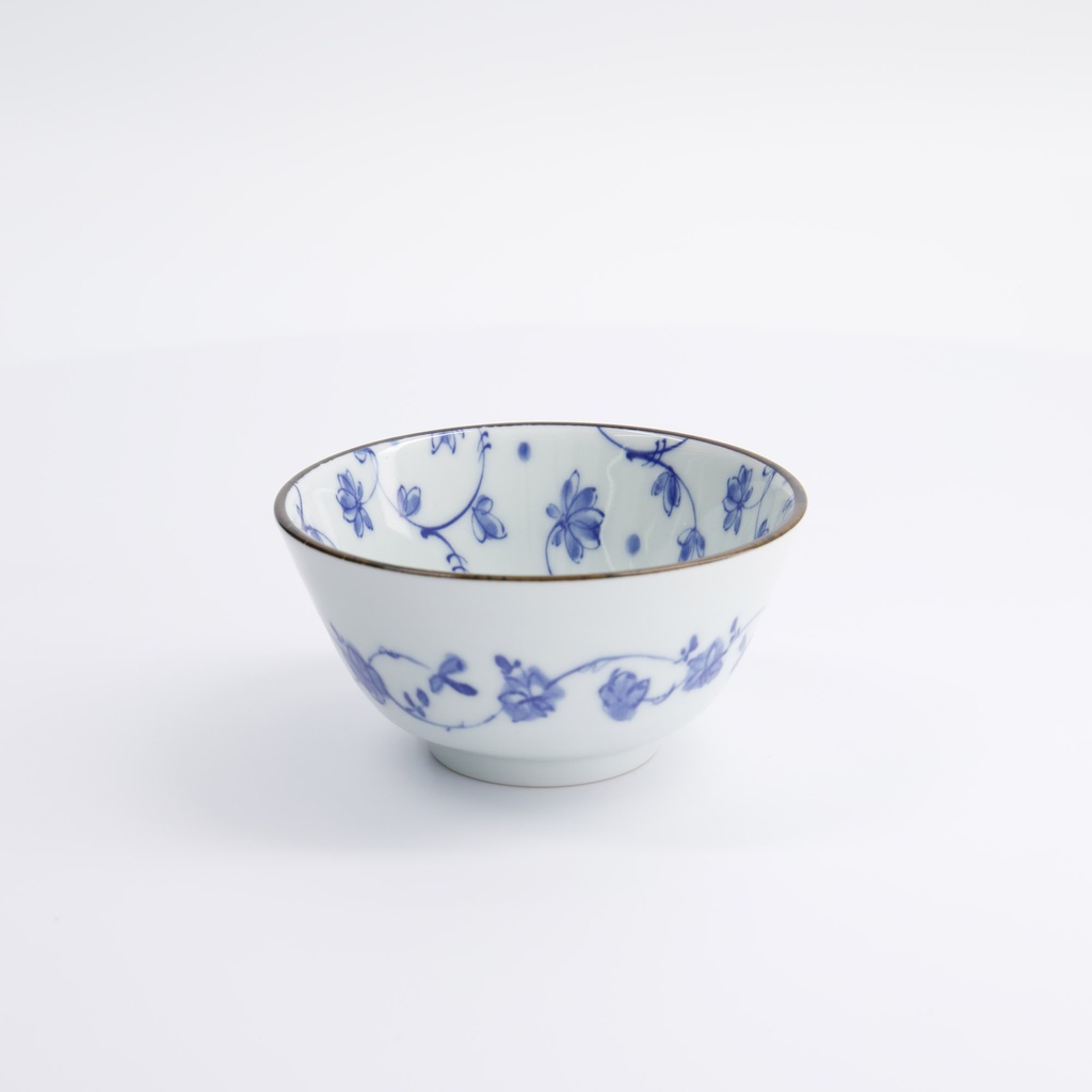 Natsu Karakusa Rice Bowl 12x6.4cm Blue/white 001048 6/72 Gift