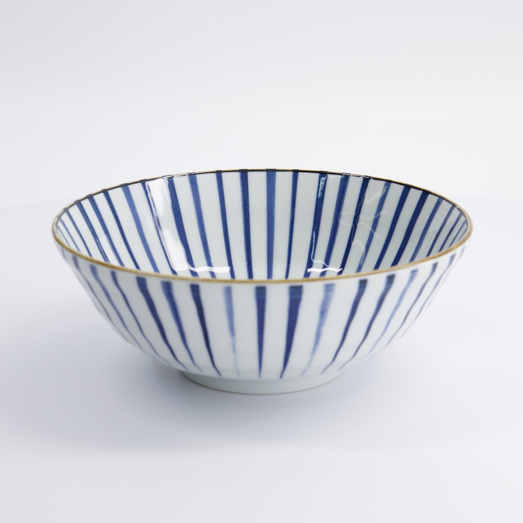 Natsu Tokusa Ramen Bowl 21x7.8cm 1000ml Blue/white 22328 3/36 Gift