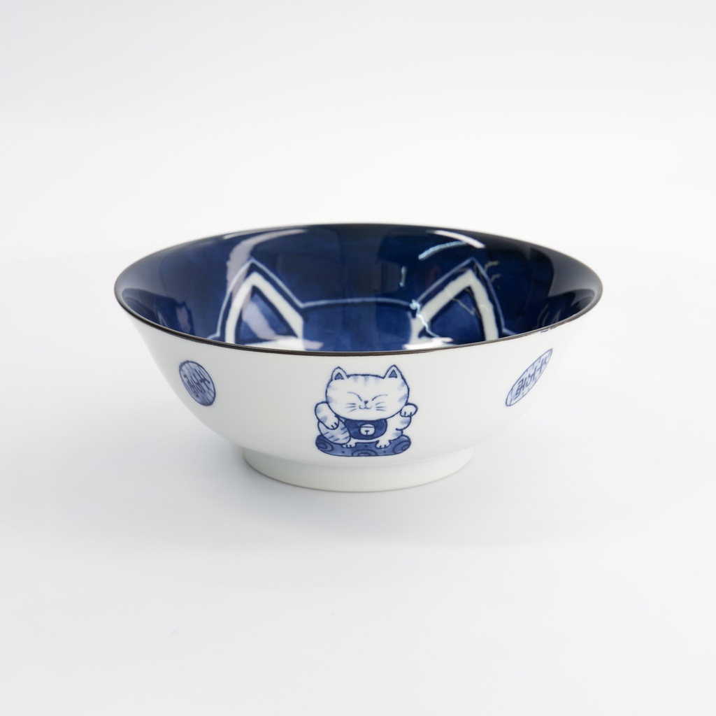 Kawaii Ramen Bowl Cat Neko 19.7x7.5cm 1000ml F 33419 4/32 Gift