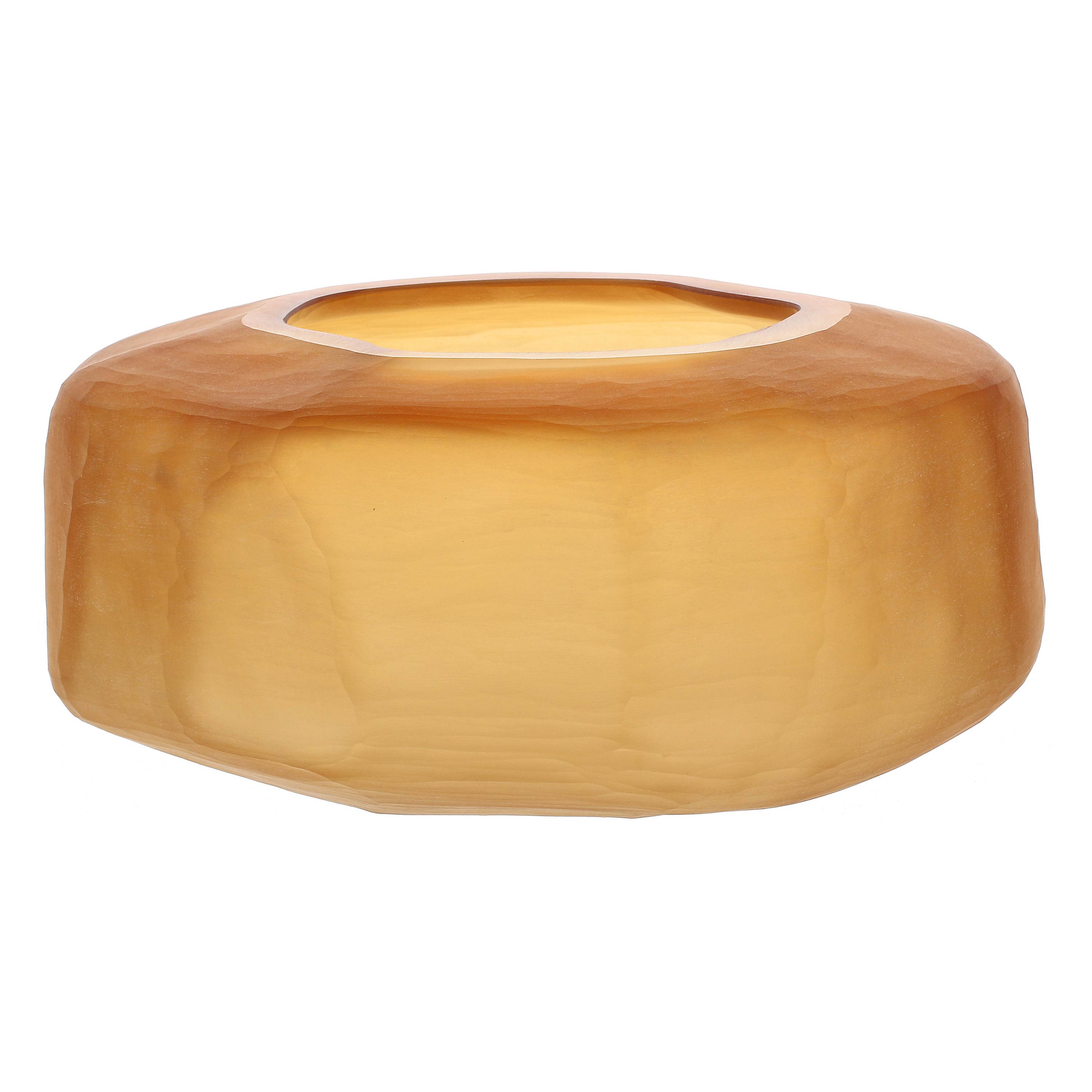Nebula Low Vase Amber Gift