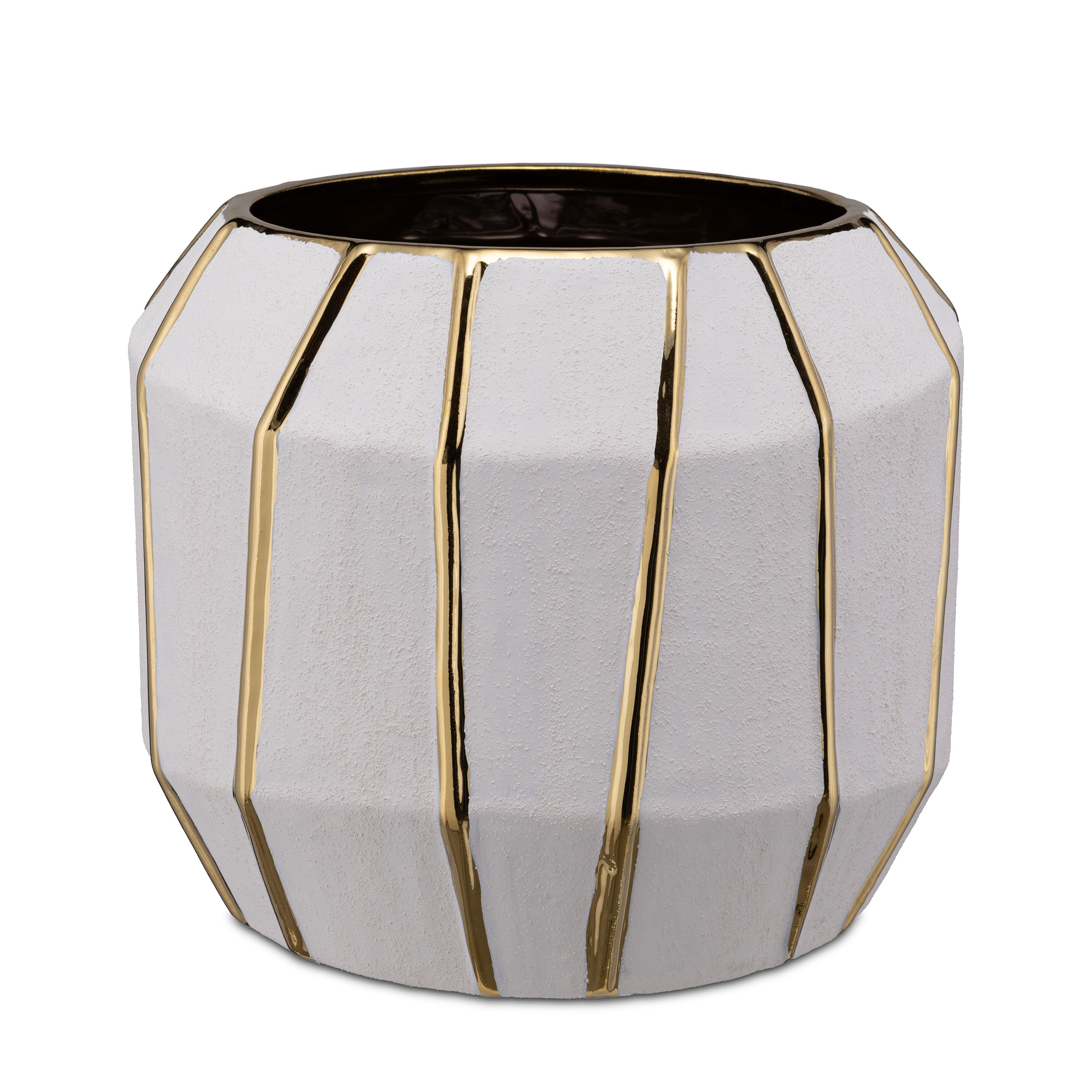 Kintsugi Cachepot White Gold L Gift
