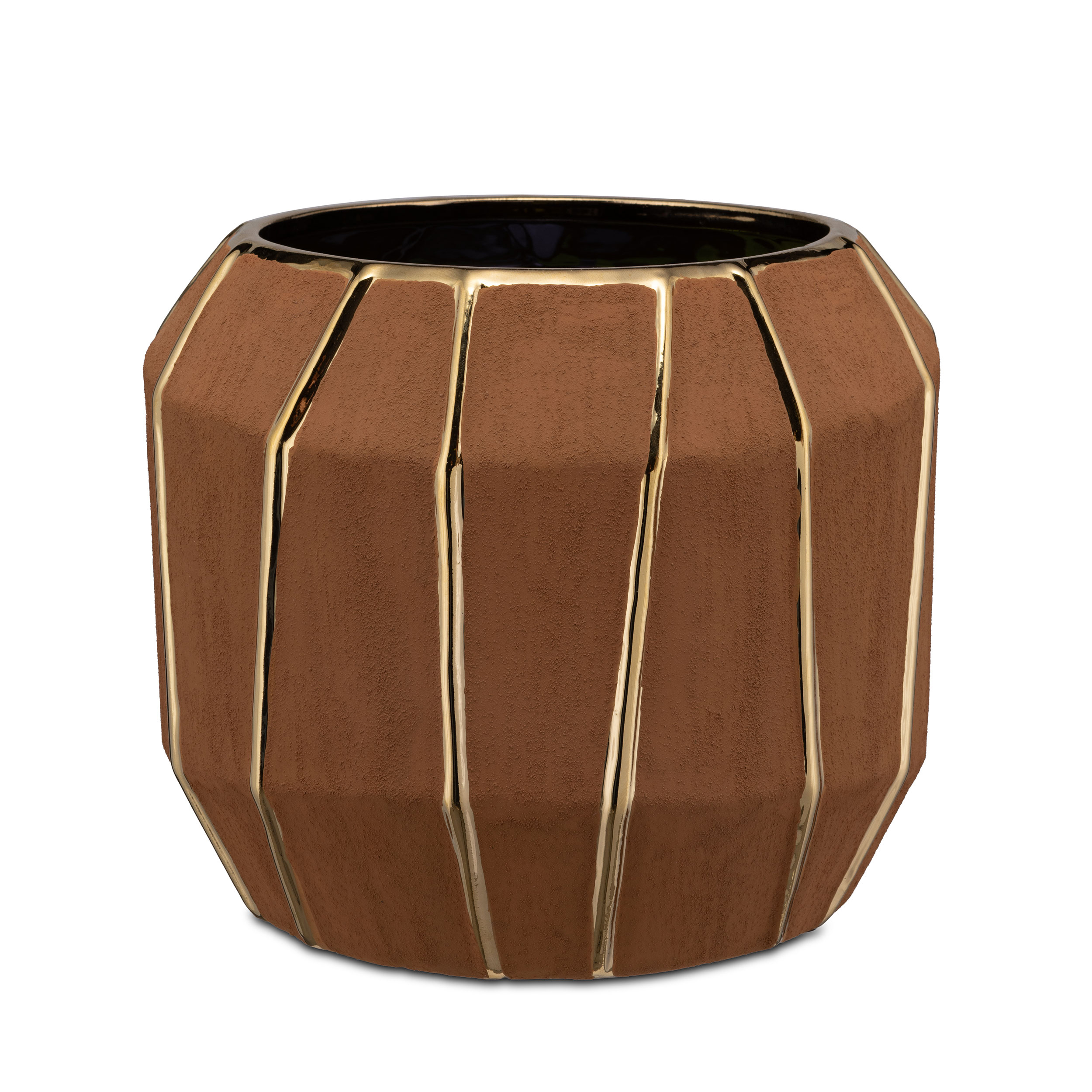 Kintsugi Cachepot Cacao Gold L Gift