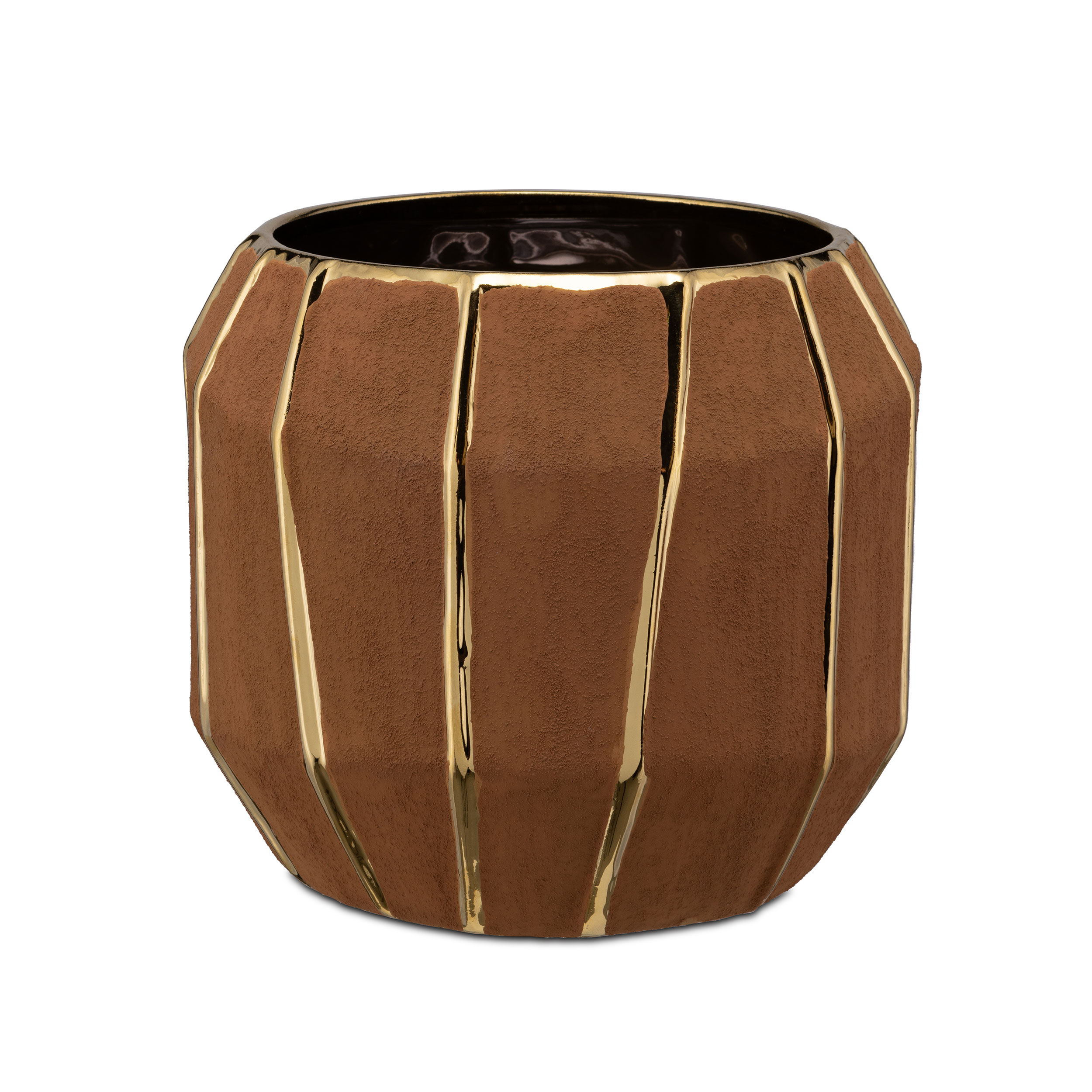 Kintsugi Cachepot Cacao Gold M Gift