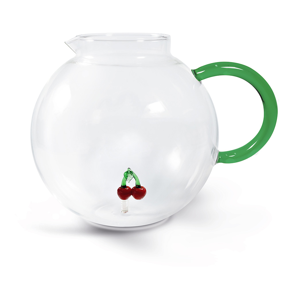 Borosilicate Glass Pitcher Capacity 17 L Cherry Decoration Gift