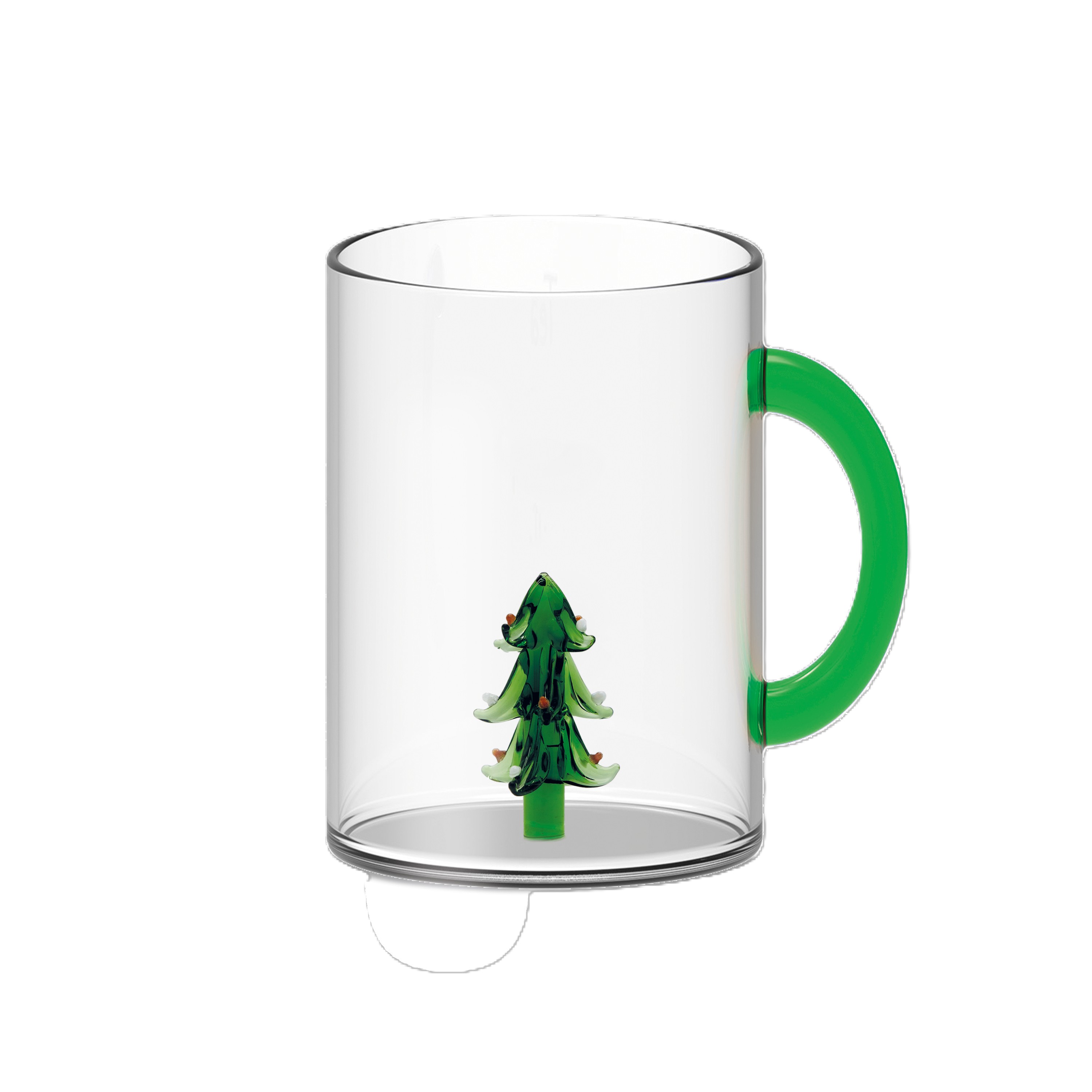 Borosilicate Glass Mug Cap420 Ml Christmas Tree DÃ‰cor Gift