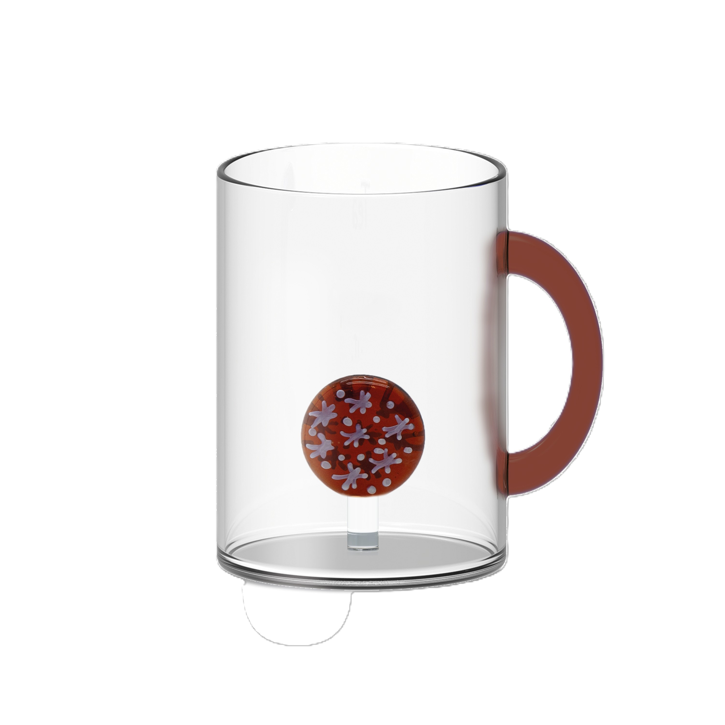 Borosilicate Glass Mug Cap420 Ml Cookie DÃ‰cor Gift