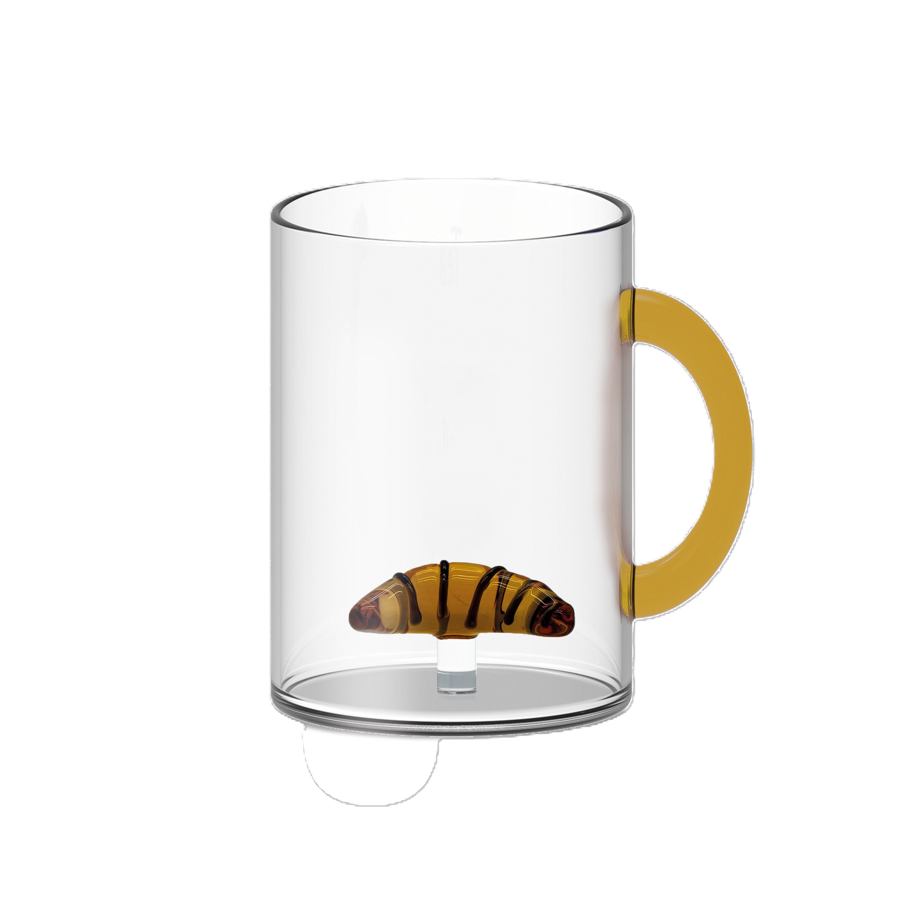 Borosilicate Glass Mug Cap420 Ml Brioches DÃ‰cor Gift