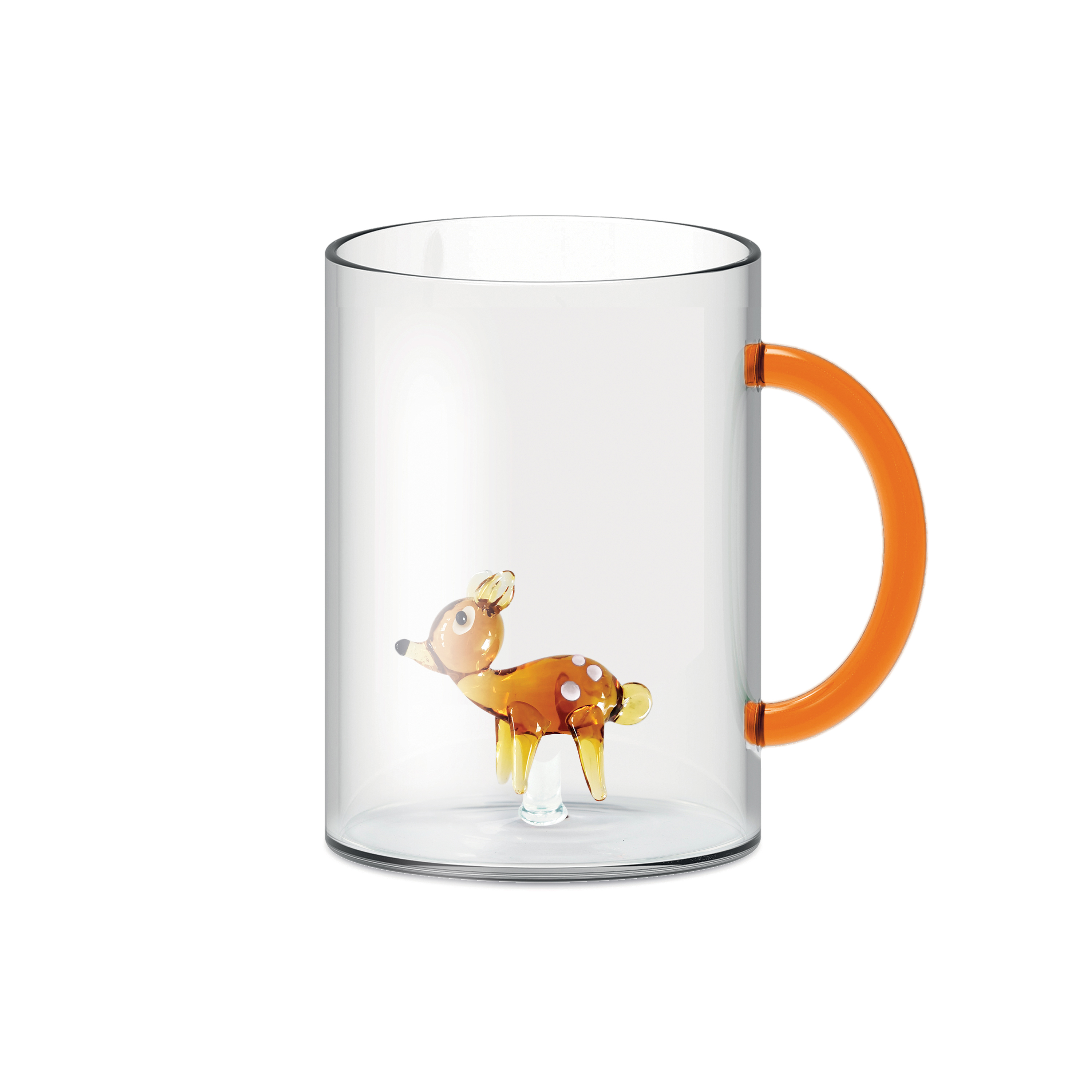 Borosilicate Glass Mug Cap420 Ml Fawn DÃ‰cor Gift