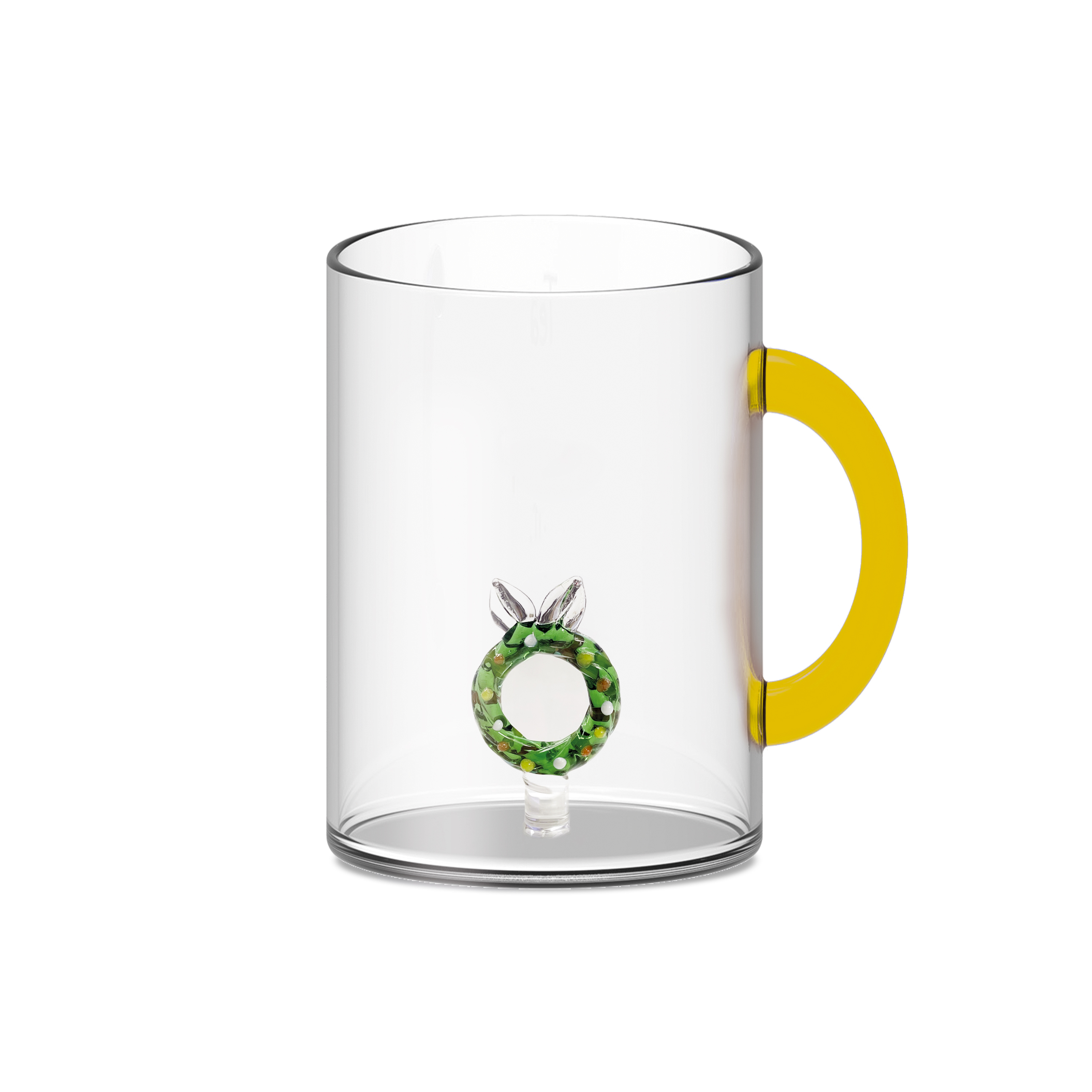 Borosilicate Glass Mug Cap420 Ml Garland DÃ‰cor Gift
