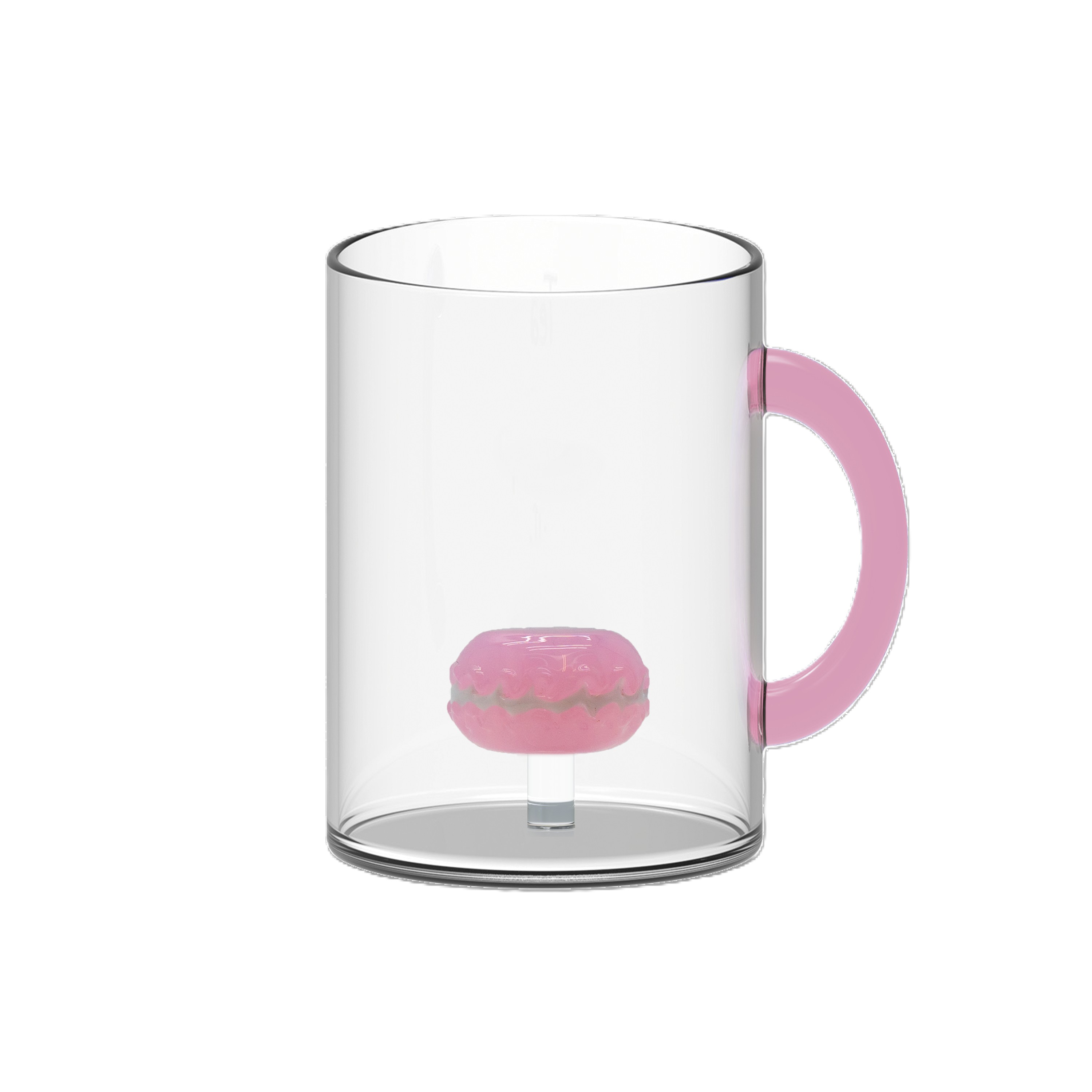 Borosilicate Glass Mug Cap420 Ml Macaron DÃ‰cor Gift