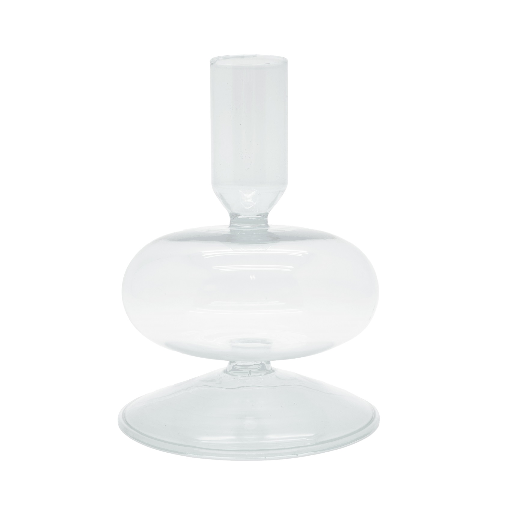 Glass Candle Holder 12 Cm Transparent Color Gift