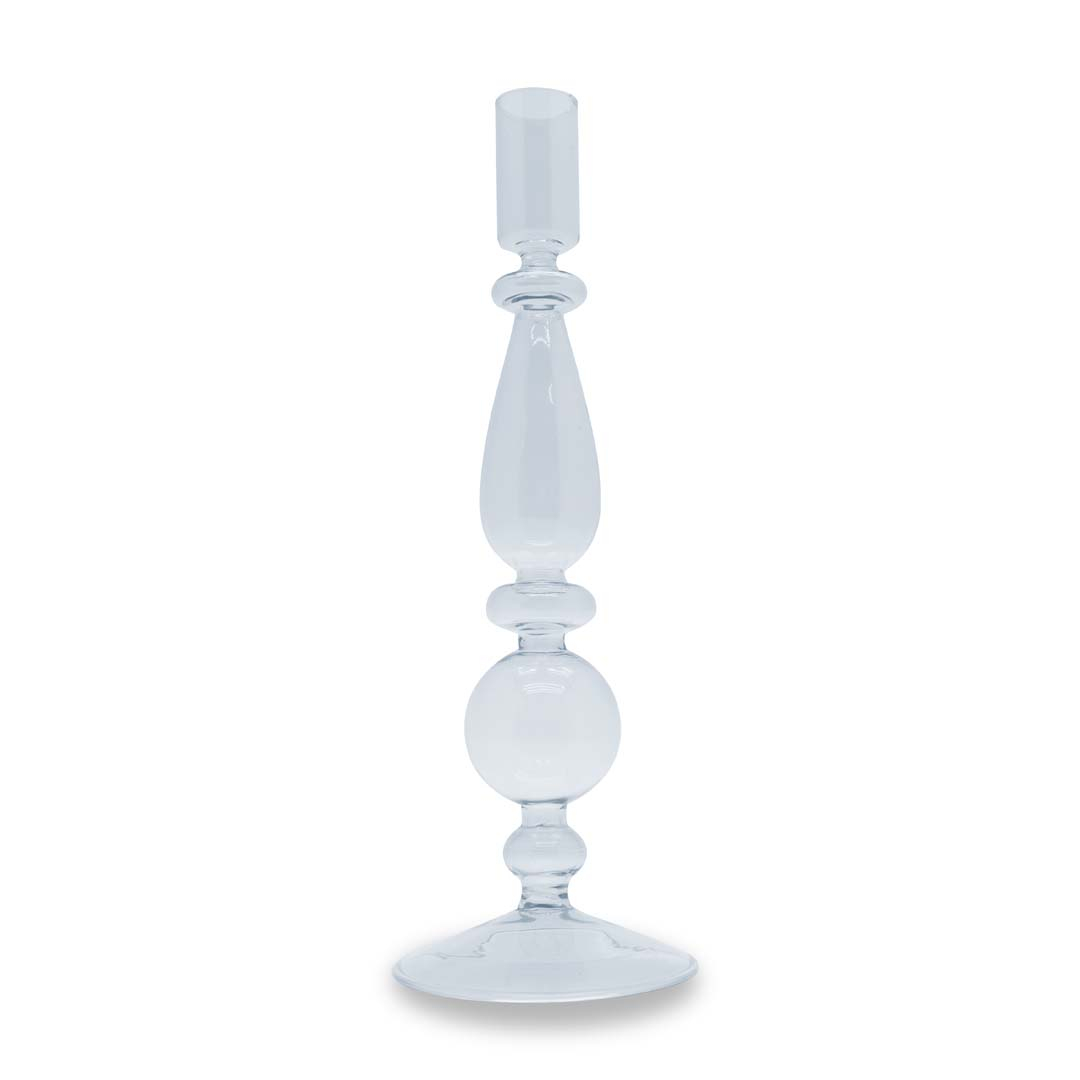 Glass Candle Holder 25 Cm Transparent Color Gift