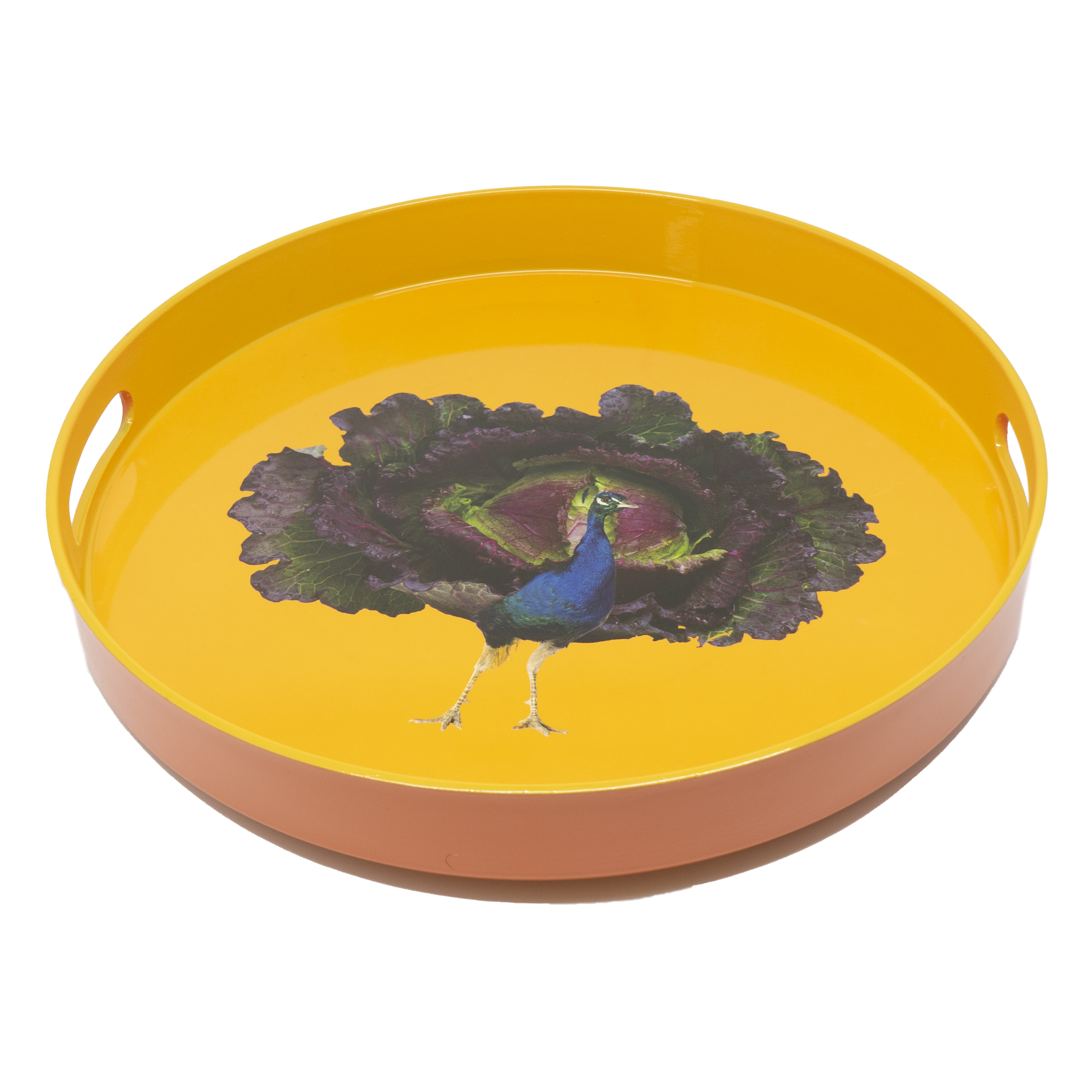 Round Tray Ã˜ 33 Cm Peacock Decoration Gift
