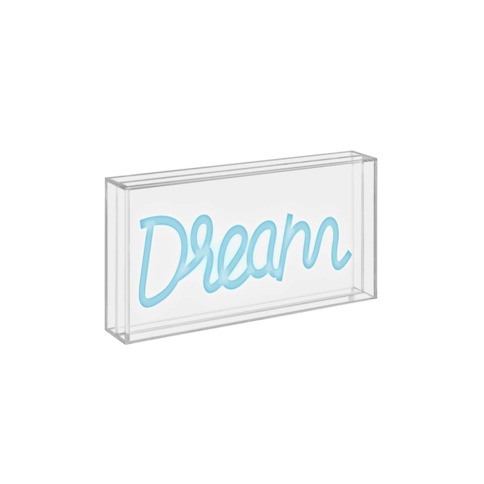 Neon Sign With Plexiglass Frame 23 X 13 Cm Dream Decoration Gift