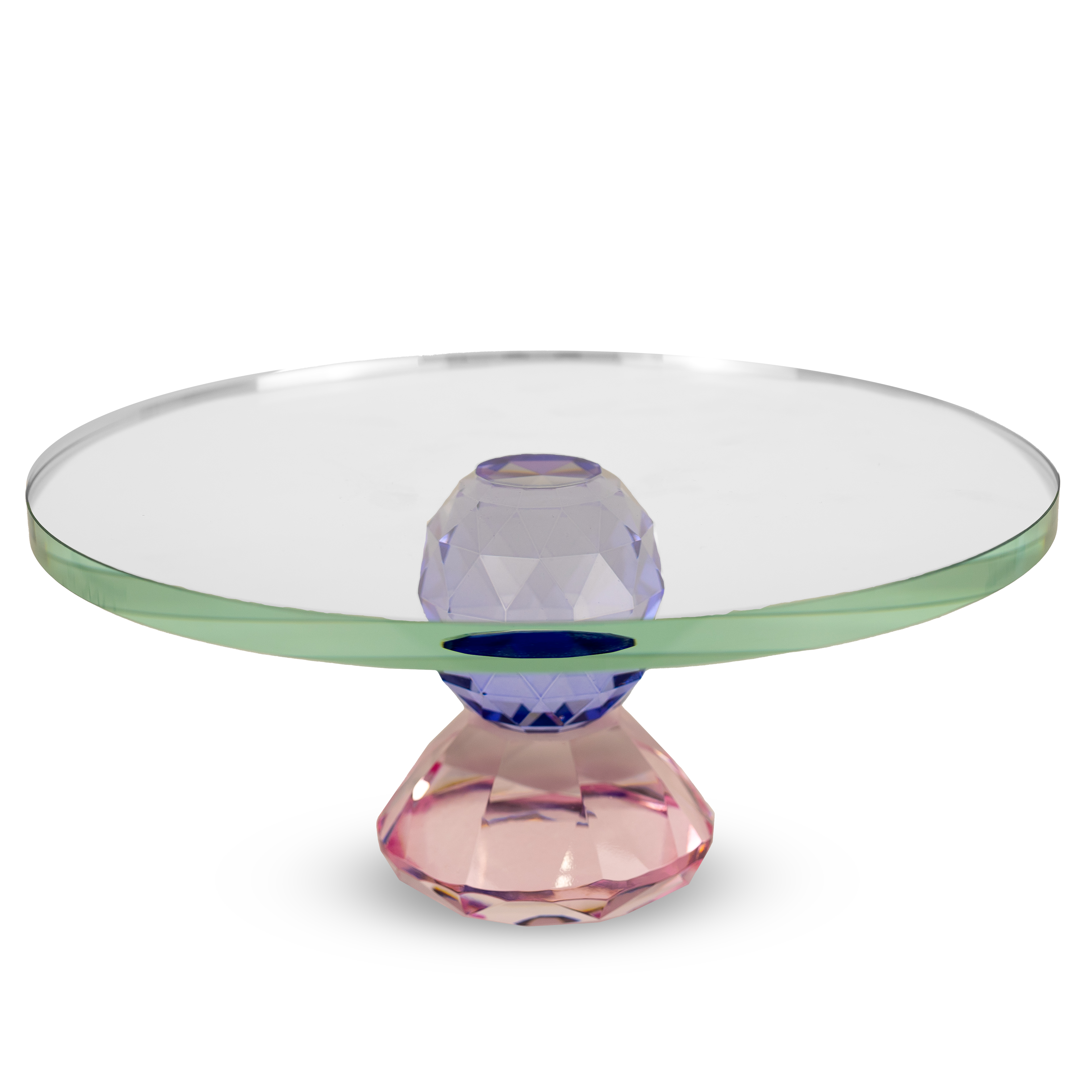 Diamond Effect Glass Stand Pink And Purple Color Gift