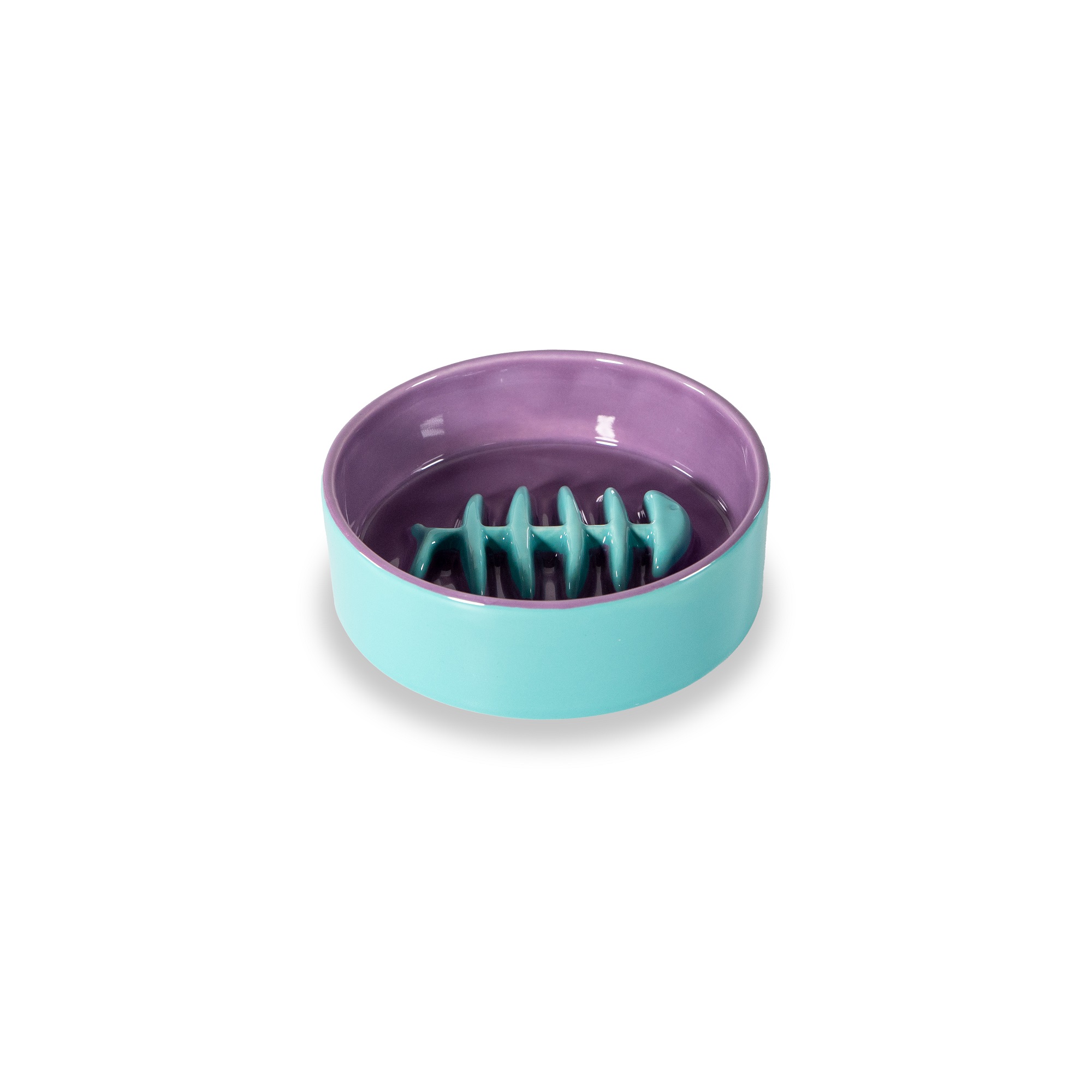 Fishbone Bowl Ã˜ 12 Cm Color: Purple And Light Blue Gift