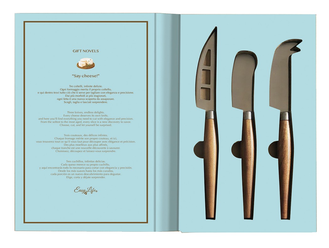 3-piece Cheese Set - Three Cheese Knives In Gift Novel Gift Box Gift