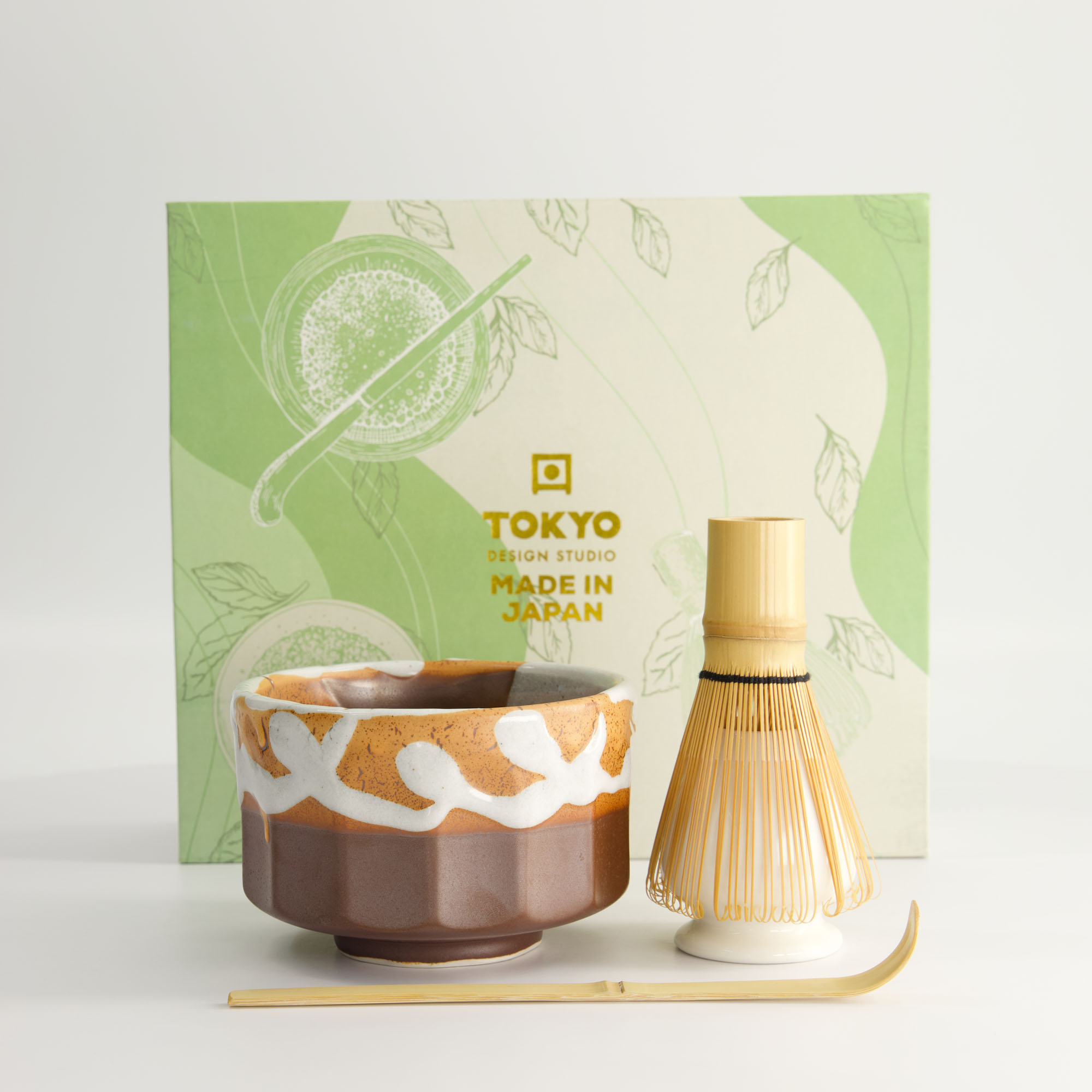 Matcha Giftset Kanegin Brown F 11x8cm 4pcs 33005 1/12 Gift