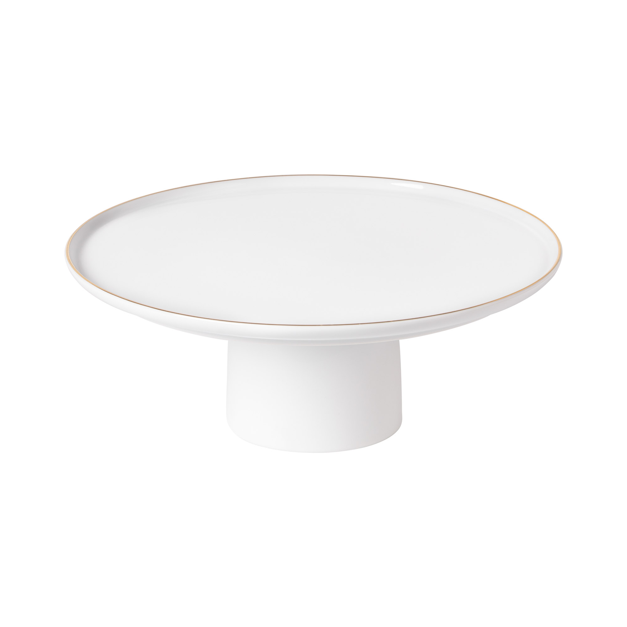 Resonance White-gold Footed Plate Gold Rim 27cm Gift