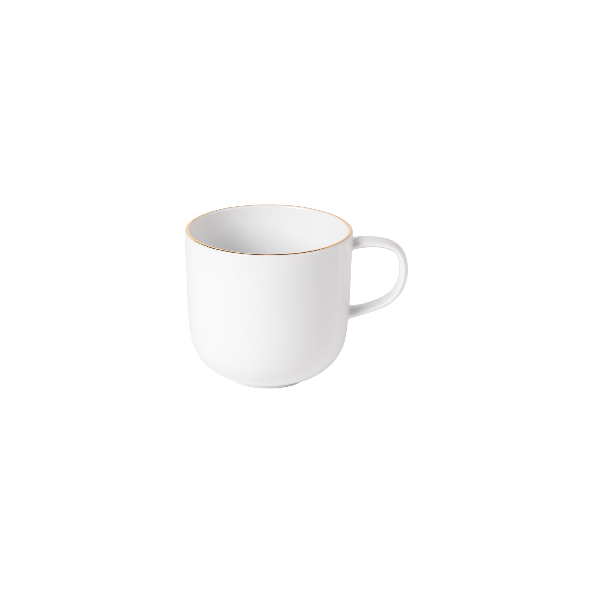 Resonance White-gold Porcelain Mug Gold Rim 41cl Gift