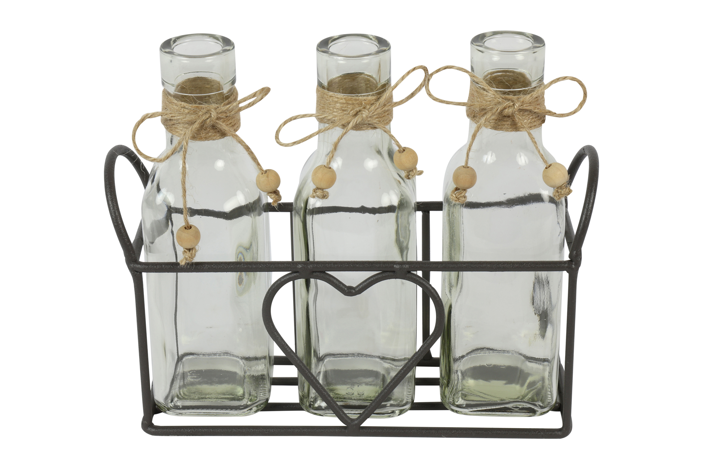Vase 3x I/rack Rec Nancy L Black Gift
