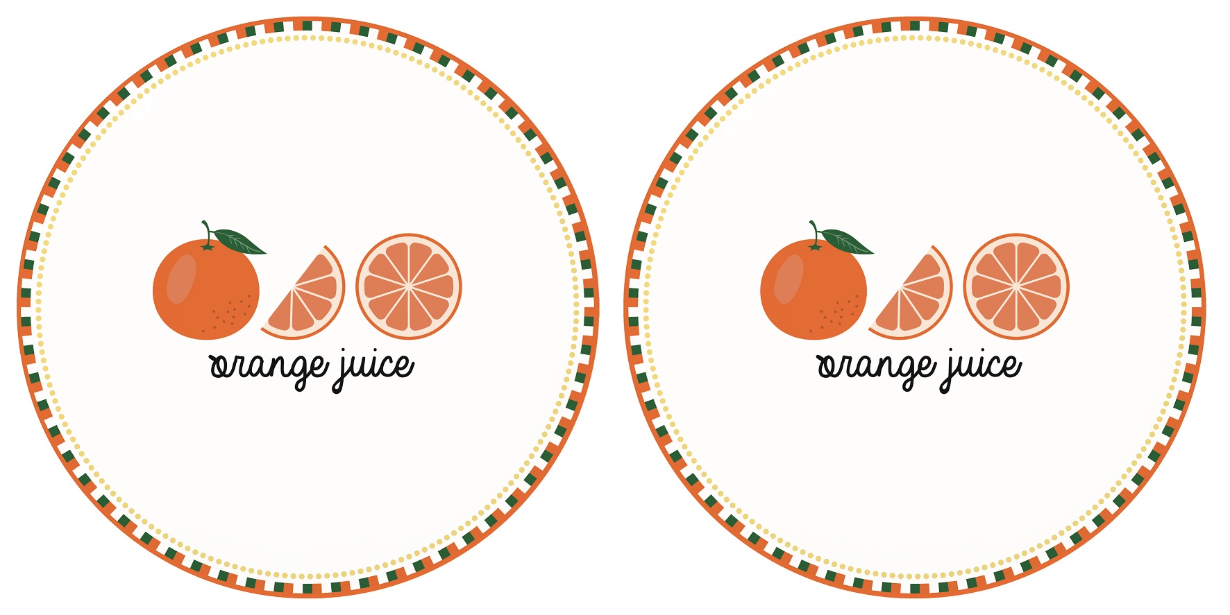 Set 2 Porcelain Side Plates Ã˜ 20 Cm In C.b. Twist & Match Orange Gift