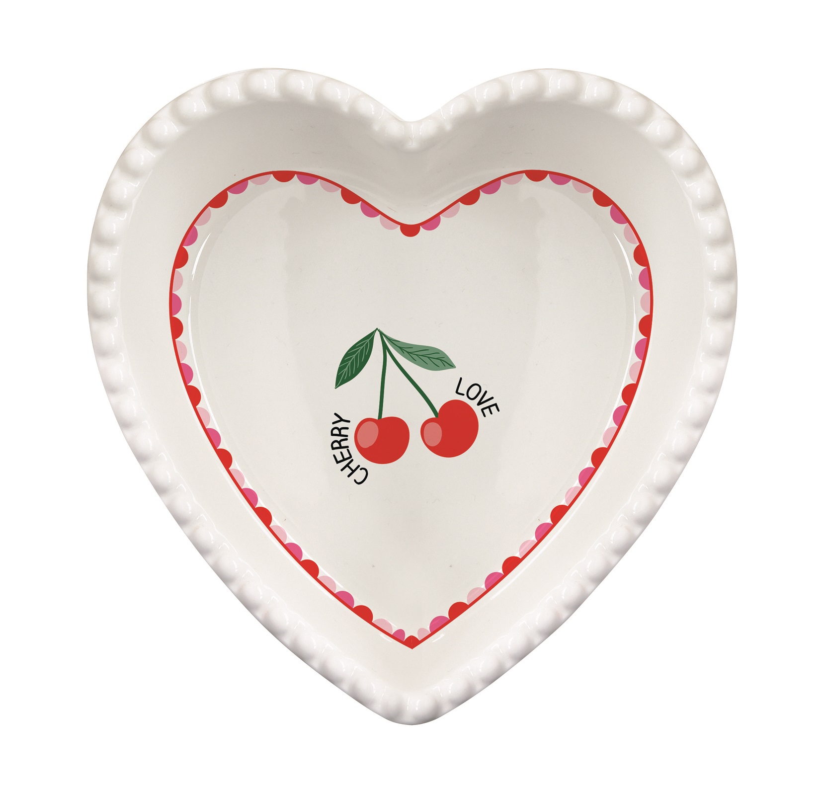 Porcelain Bowl Heart Shape 15x15 Cm In C.b. Twist & Match Red Gift