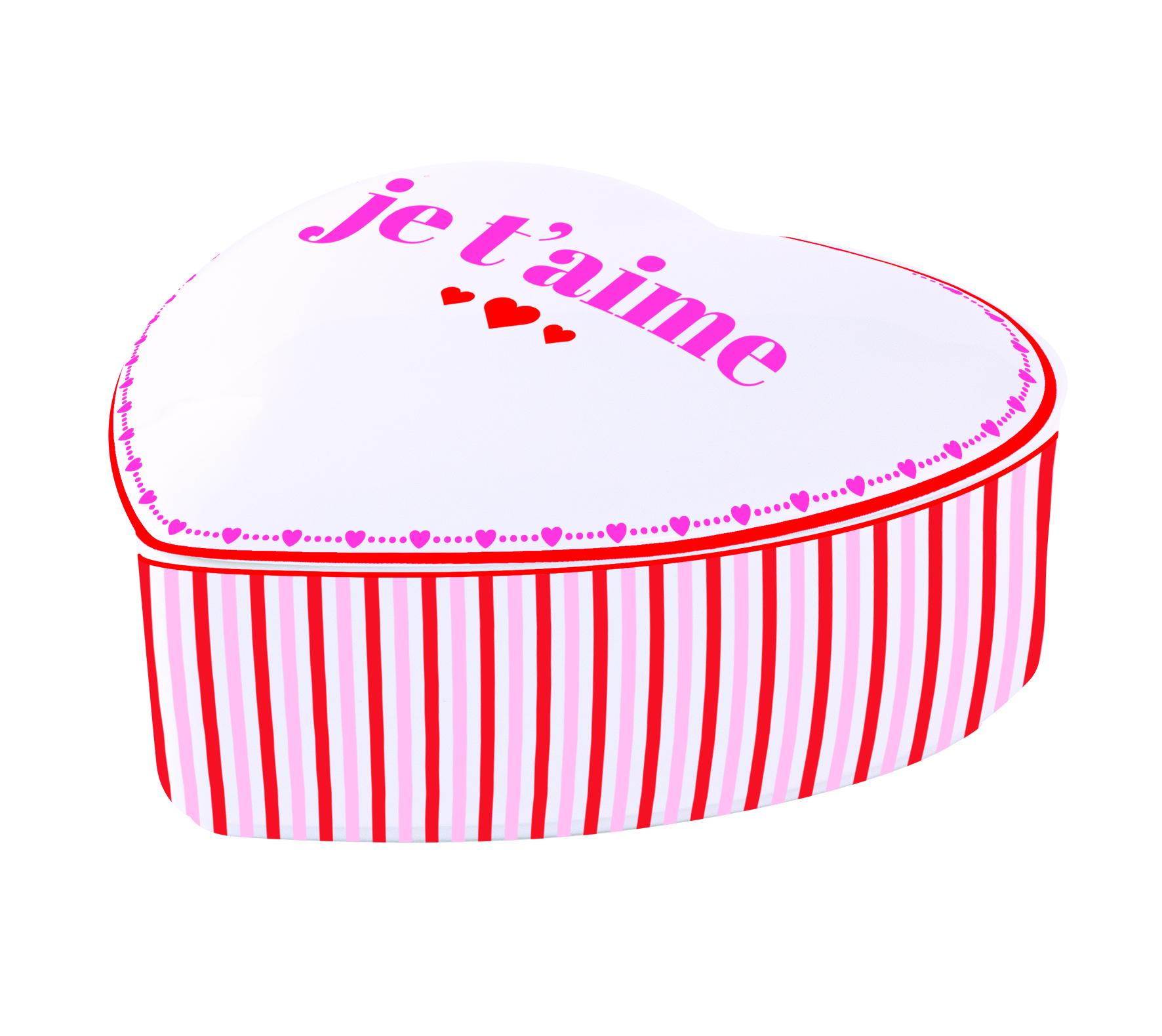 Porcelain Jewelry Box Ã˜ 12 Cm Heart Shape In C.b. Twist & Match Red Gift