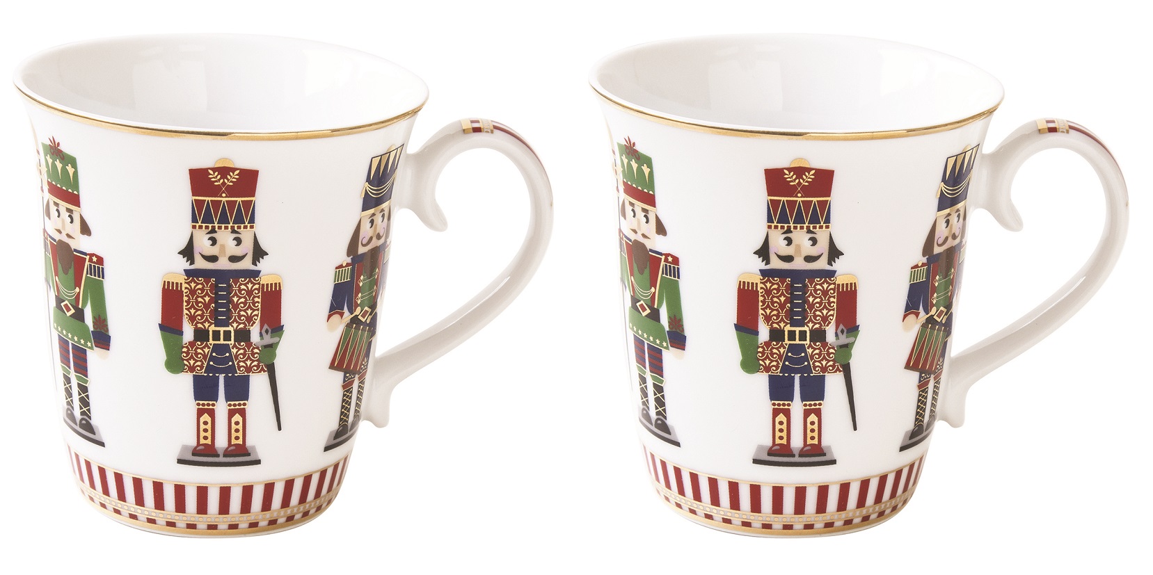 Set 2 Porcelain Mugs 275 Ml In Color Box Nutcracker Gift