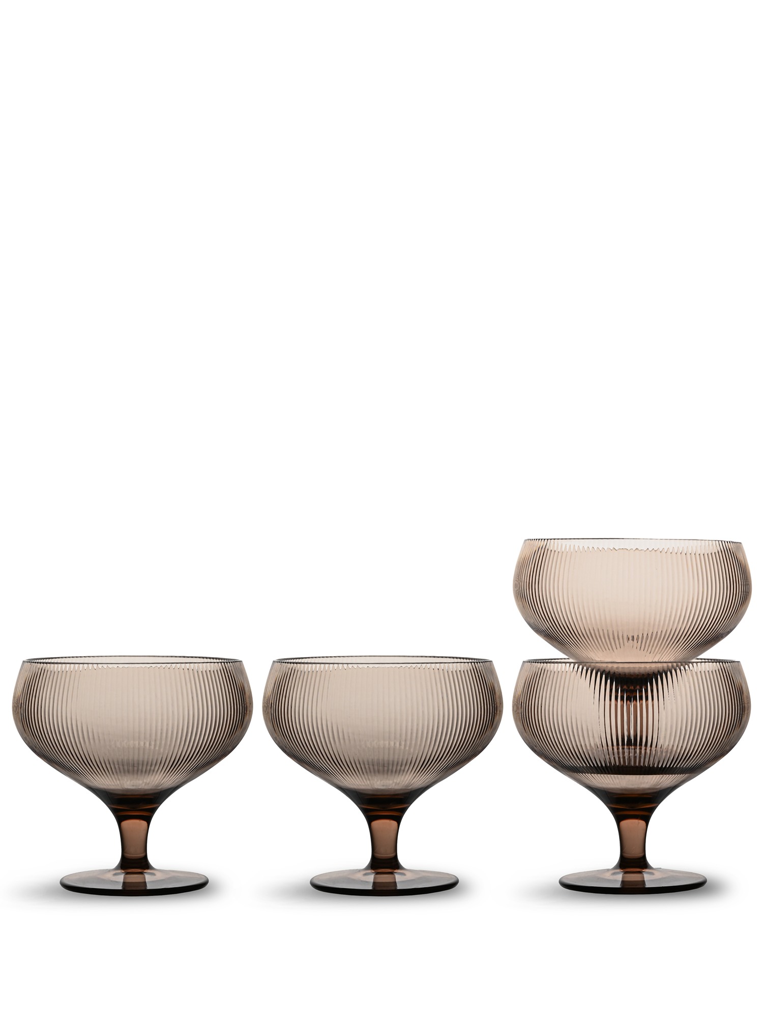 Billi Coupe Glass Rpet 4-pcs (6) Brown Gift