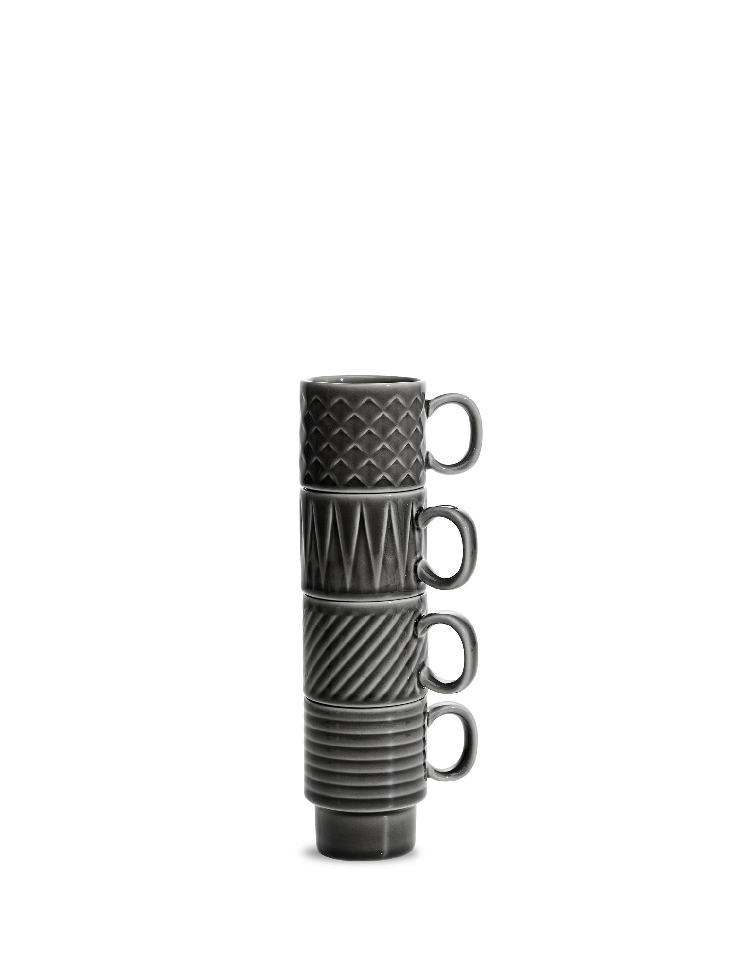 Coffee & More Espresso Mug 4-pcs (6) Grey Gift