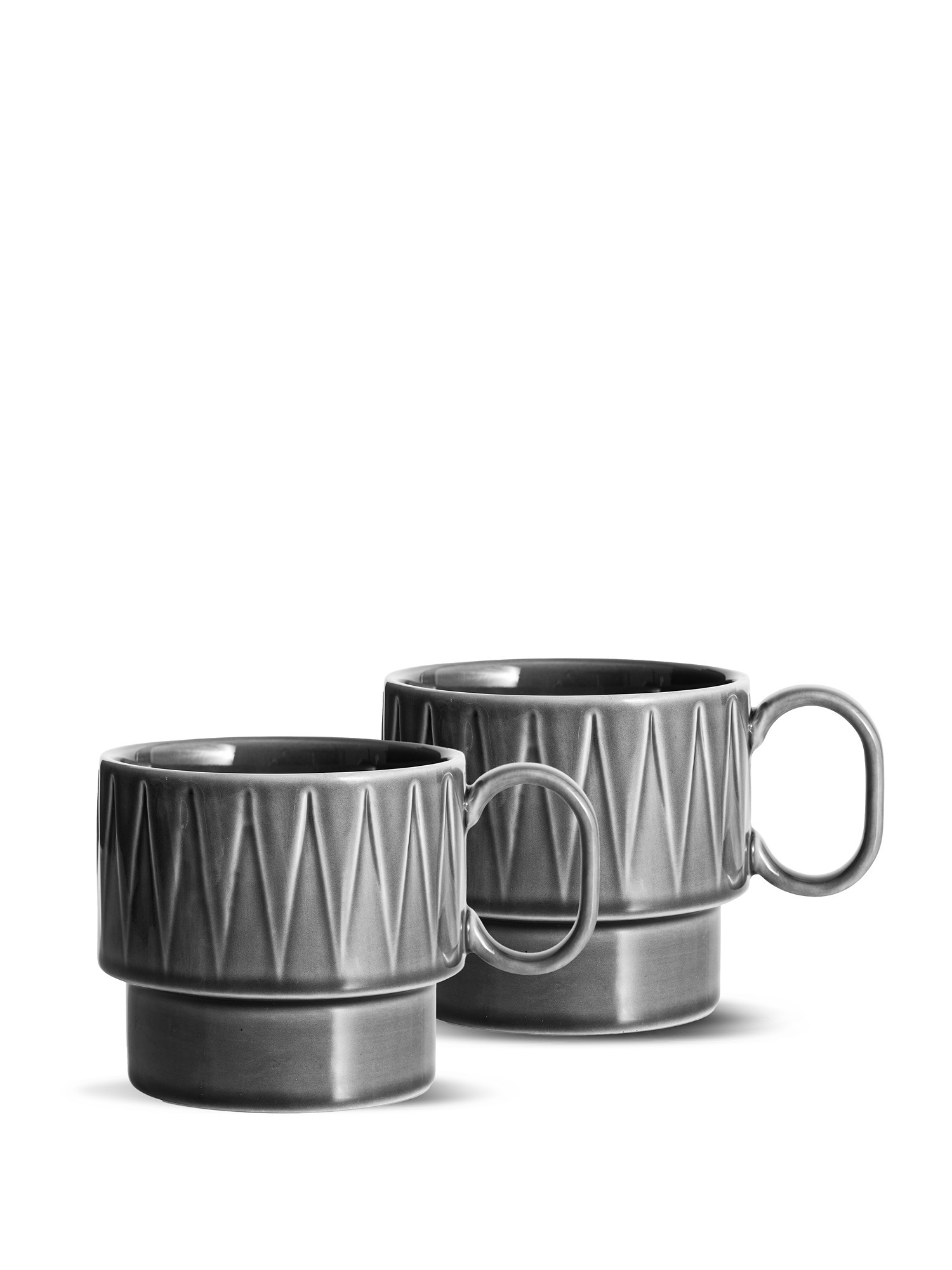 Coffee & More Tea Mug 2-pcs (6) Grey Gift