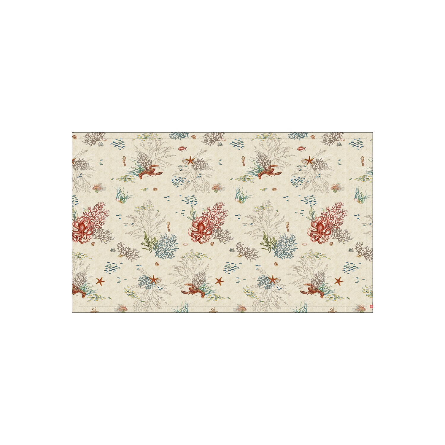 Sea Life Tablecloth Stain Resistant 150x250 Gift