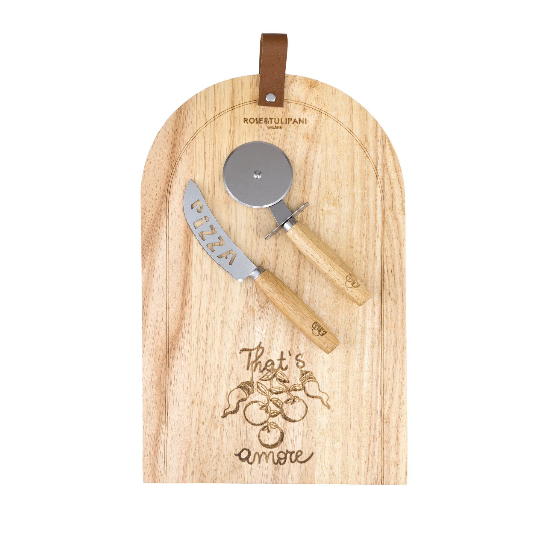 Aumm Pizza Cutting Board With Accessories Gift