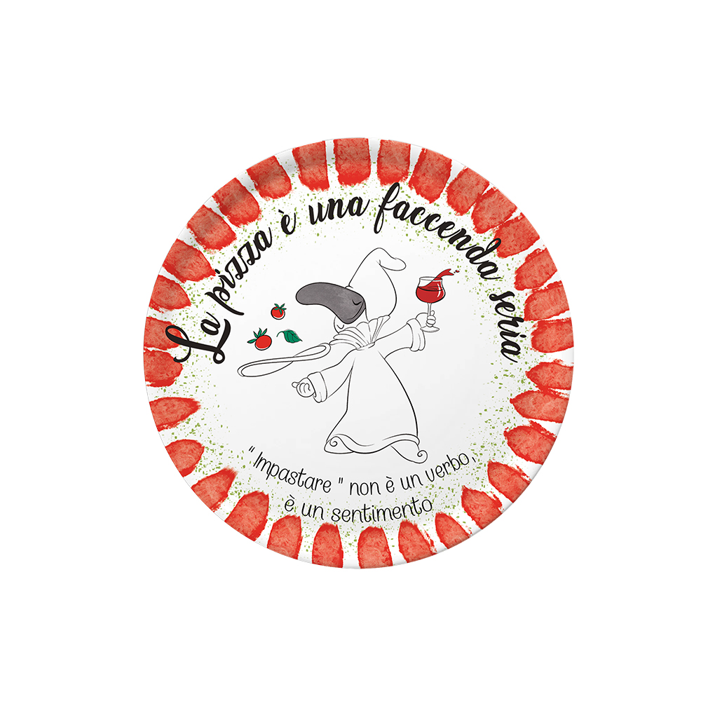 Chepizza Pizza Plate Rosso Gift