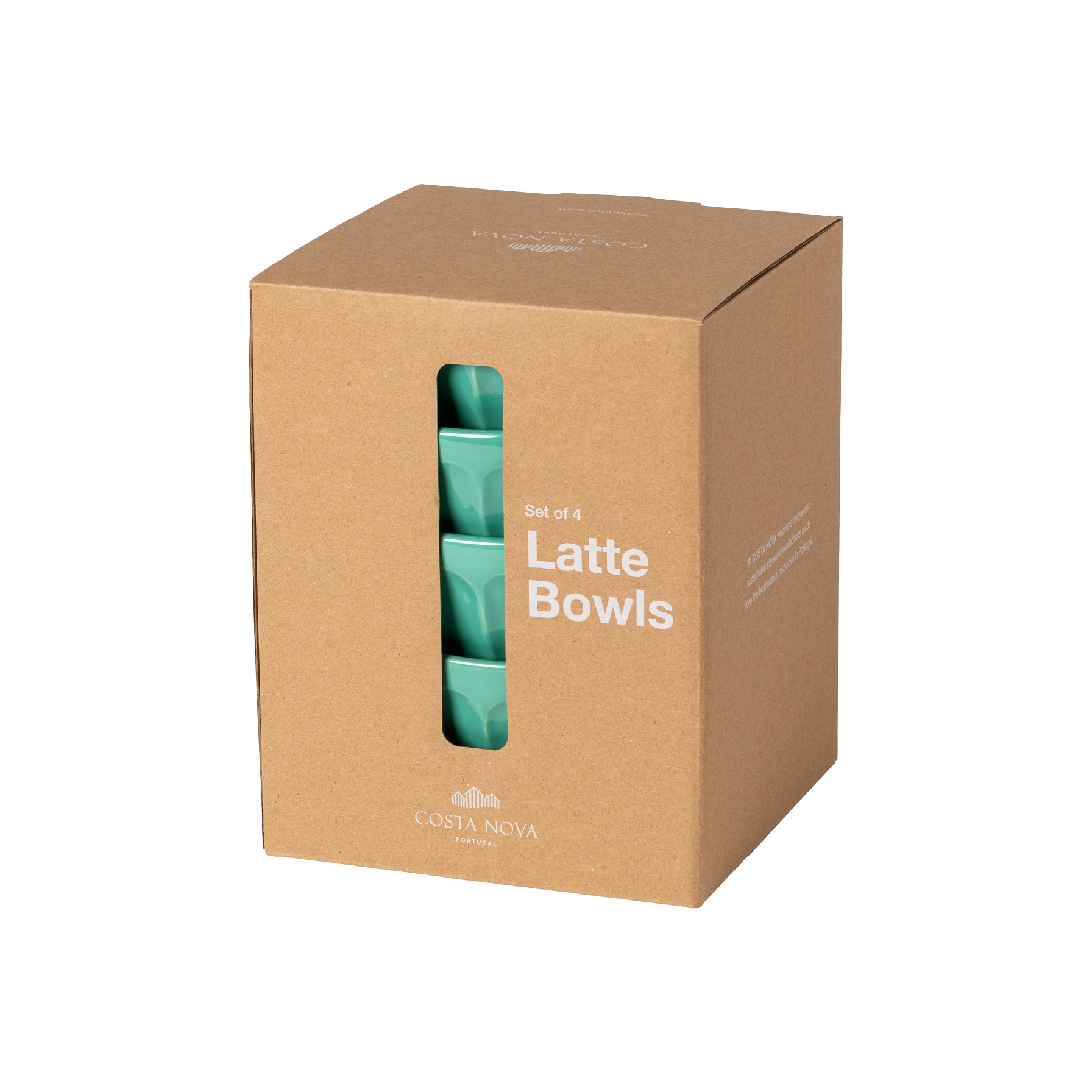 Latte Bowls Sage Set 4 Latte Bowls 15cm Gift