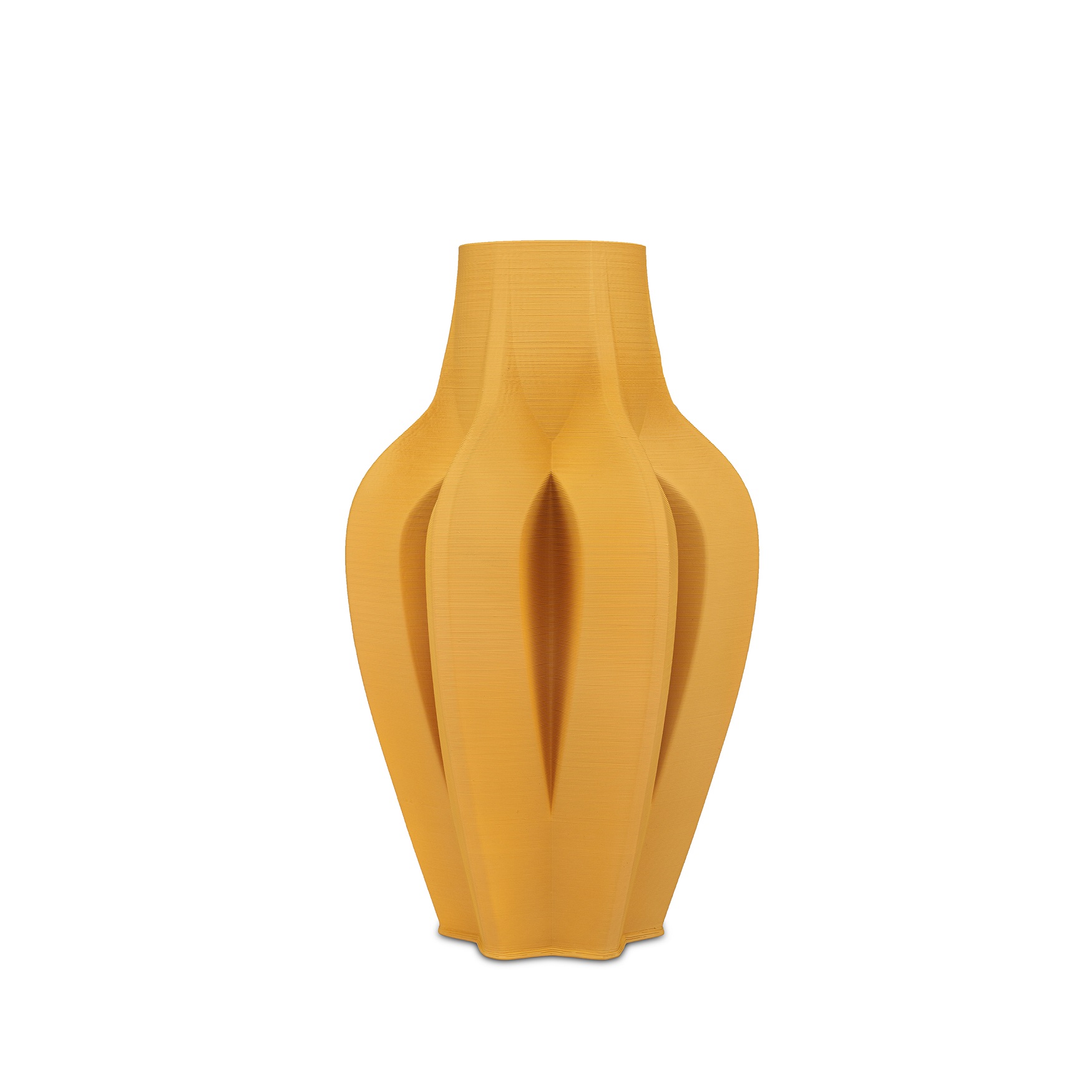 Atena Tall 3d Vase Ochre Gift
