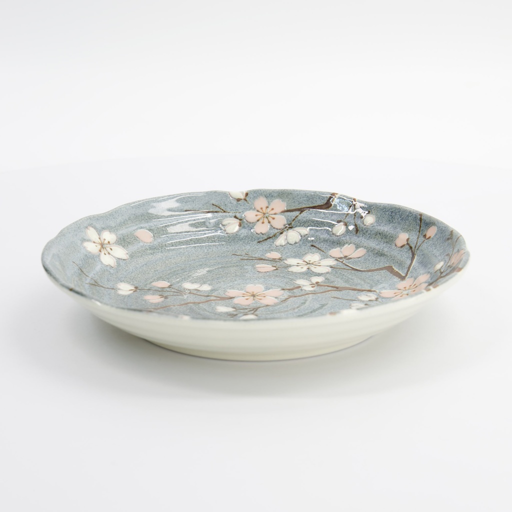 Fujisakura Plate 22x4cm Gray 33347 6/36 Gift