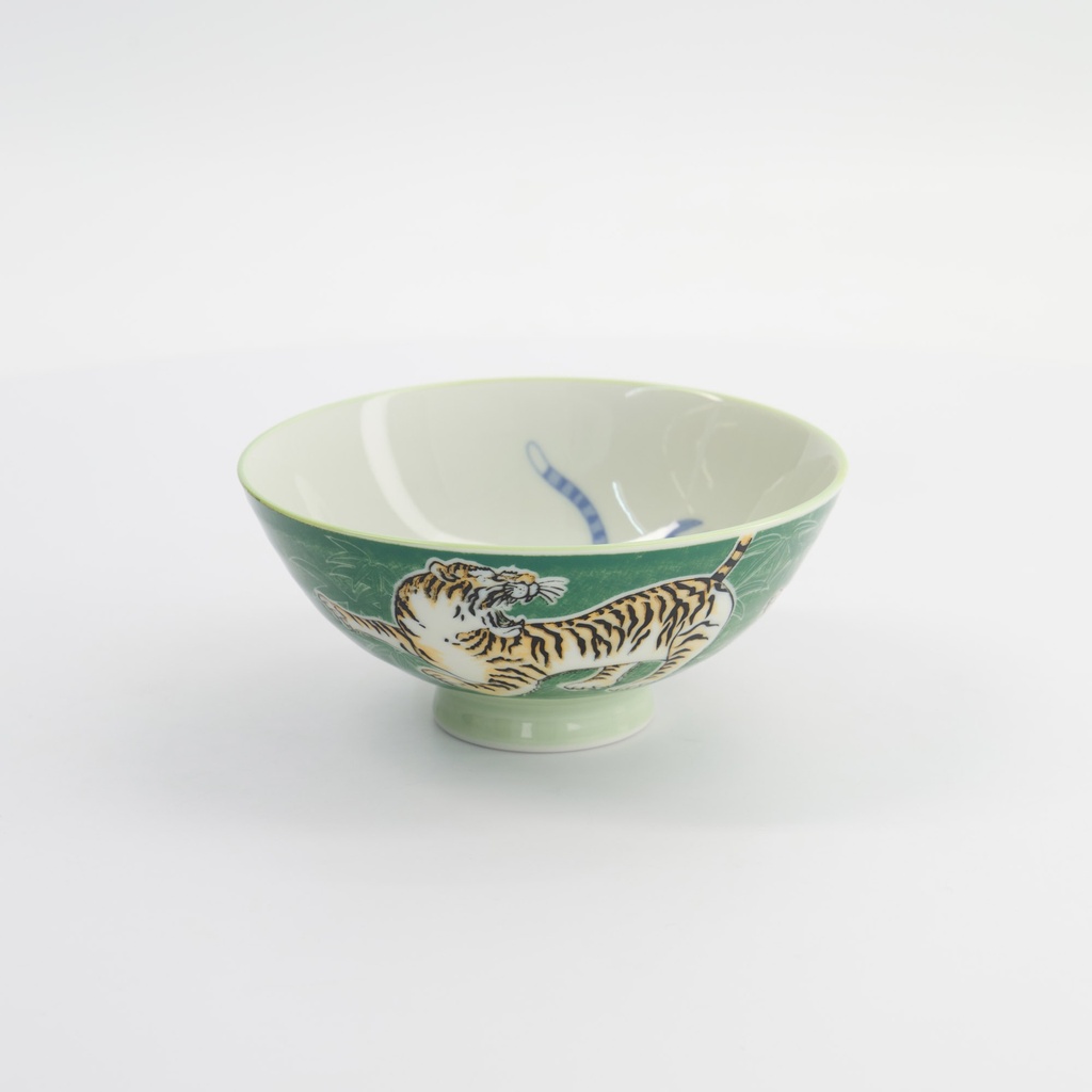 Kawaii Bowl Tiger 14.5x6.5cm Green 33831 5/90 Gift