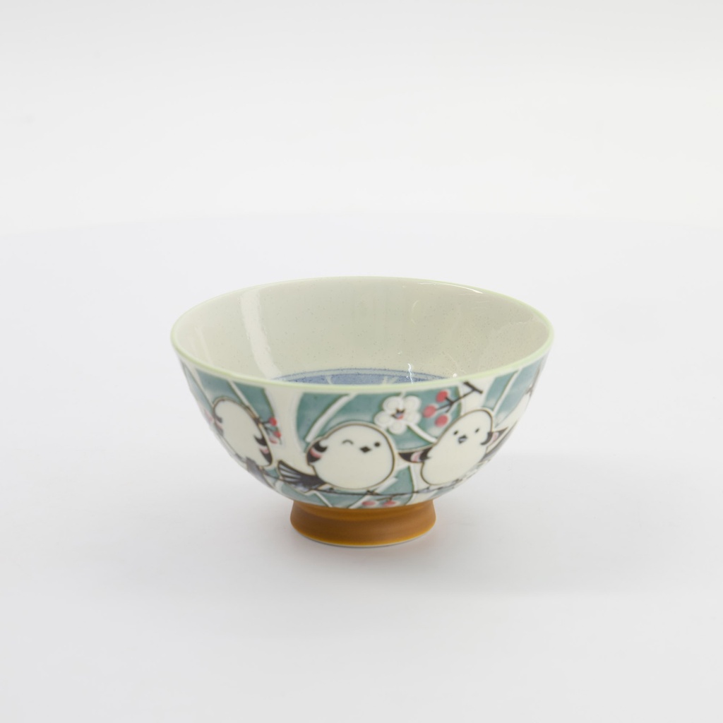 Kawaii Rice Bowl 11.5x6.2cm 300ml Bird Green 34035 5/120 Gift