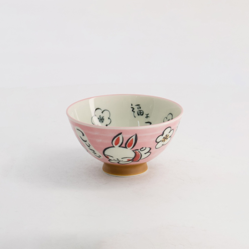 Kawaii Rice Bowl Rabbit 11.5x6.4cm 300ml Pink 5/120 Gift