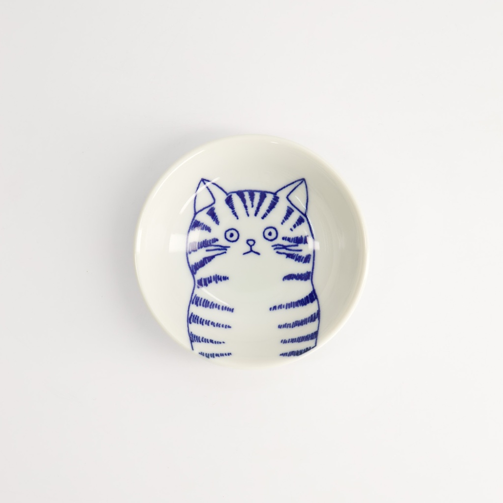 Kawaii Sauce Dish Cat Dora 9x2.7cm Bl/wh Ta-19 12/192 Gift