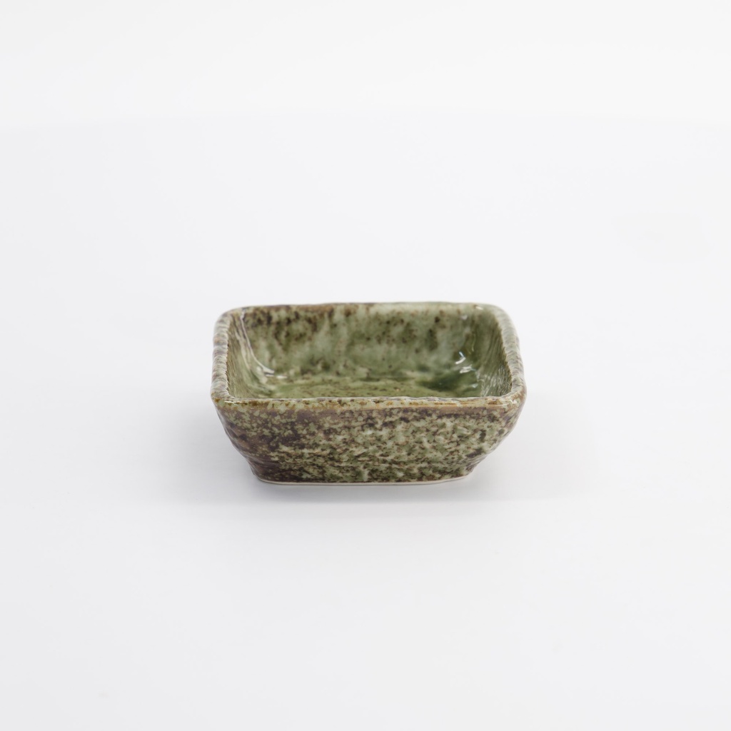 Mino Craft Sauce Dish 8.5x8.5x3cm Yamasan Green 33547 12/144 Gift