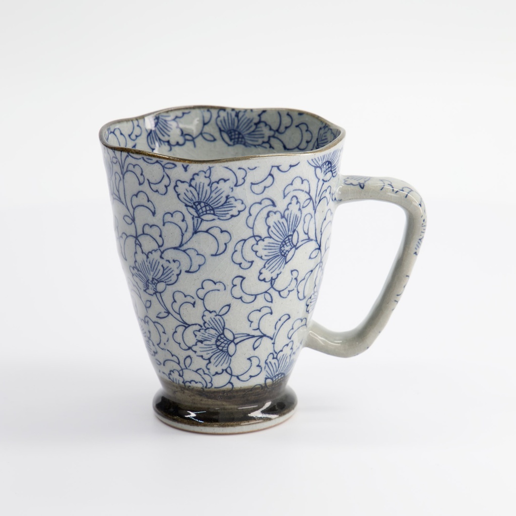 Mug 9x11cm 400ml Blue/grey Botan Mt-3005/c 6/60 Gift