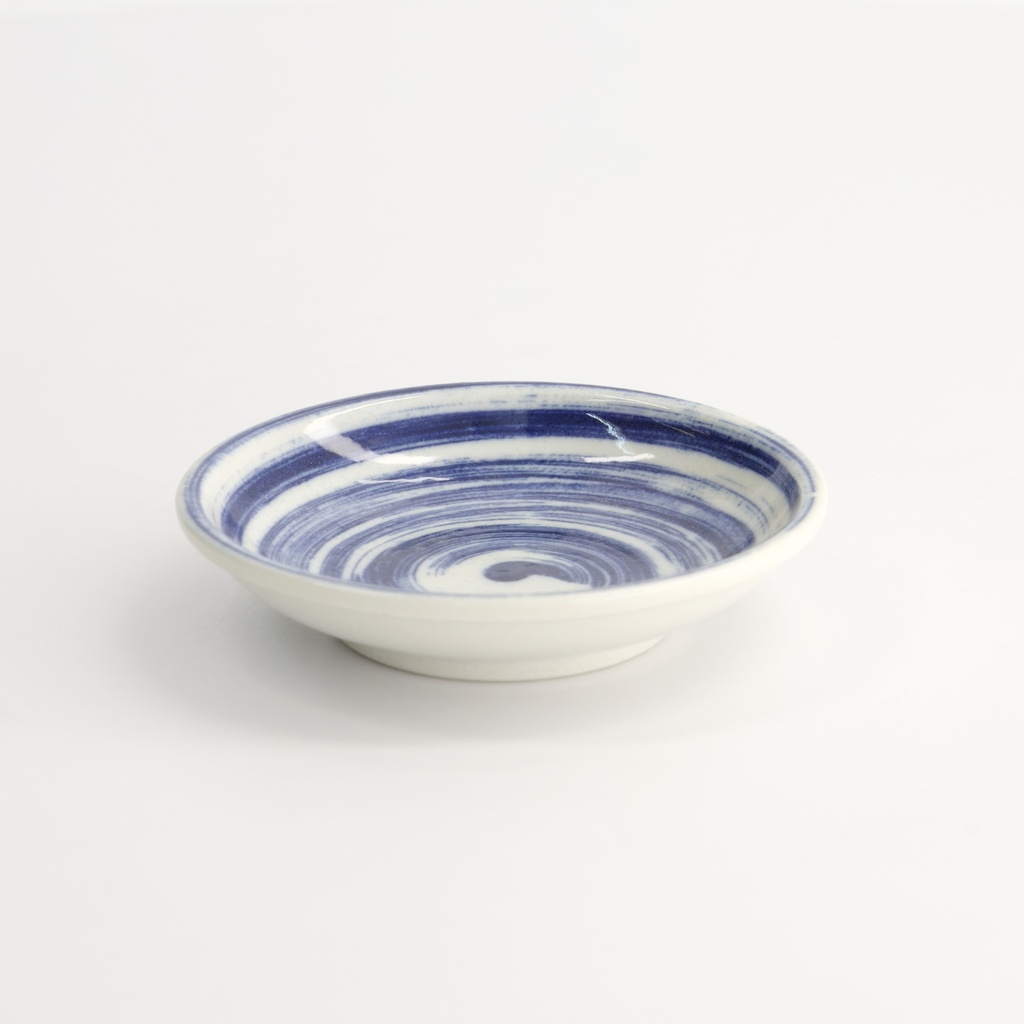 Sauce Dish 9x2cm Swirl Blue Ta-55 12/192 Gift